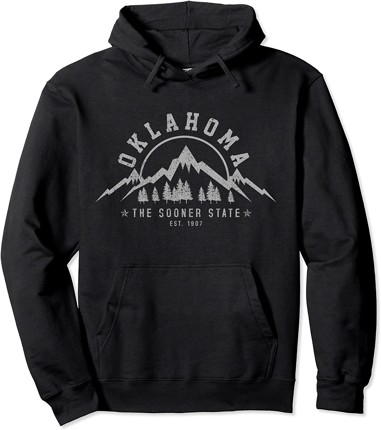 Oklahoma The Sooner State Est 1907 Vintage Mountains Gift Pullover Hoodie