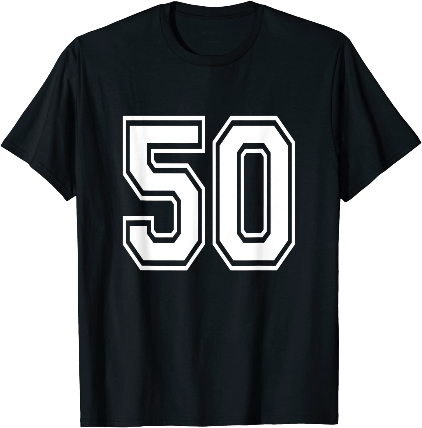 Number 50 T-Shirt Birthday Varsity Sports Team Jersey
