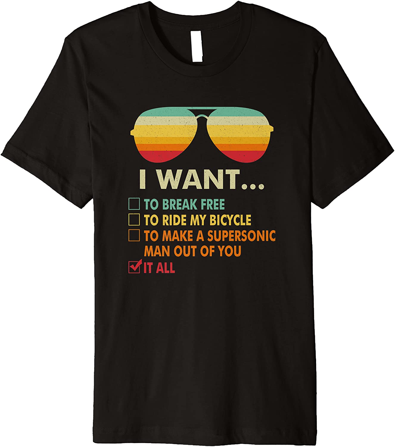 Funny Music lover Gift I Want It All Music Premium T-Shirt