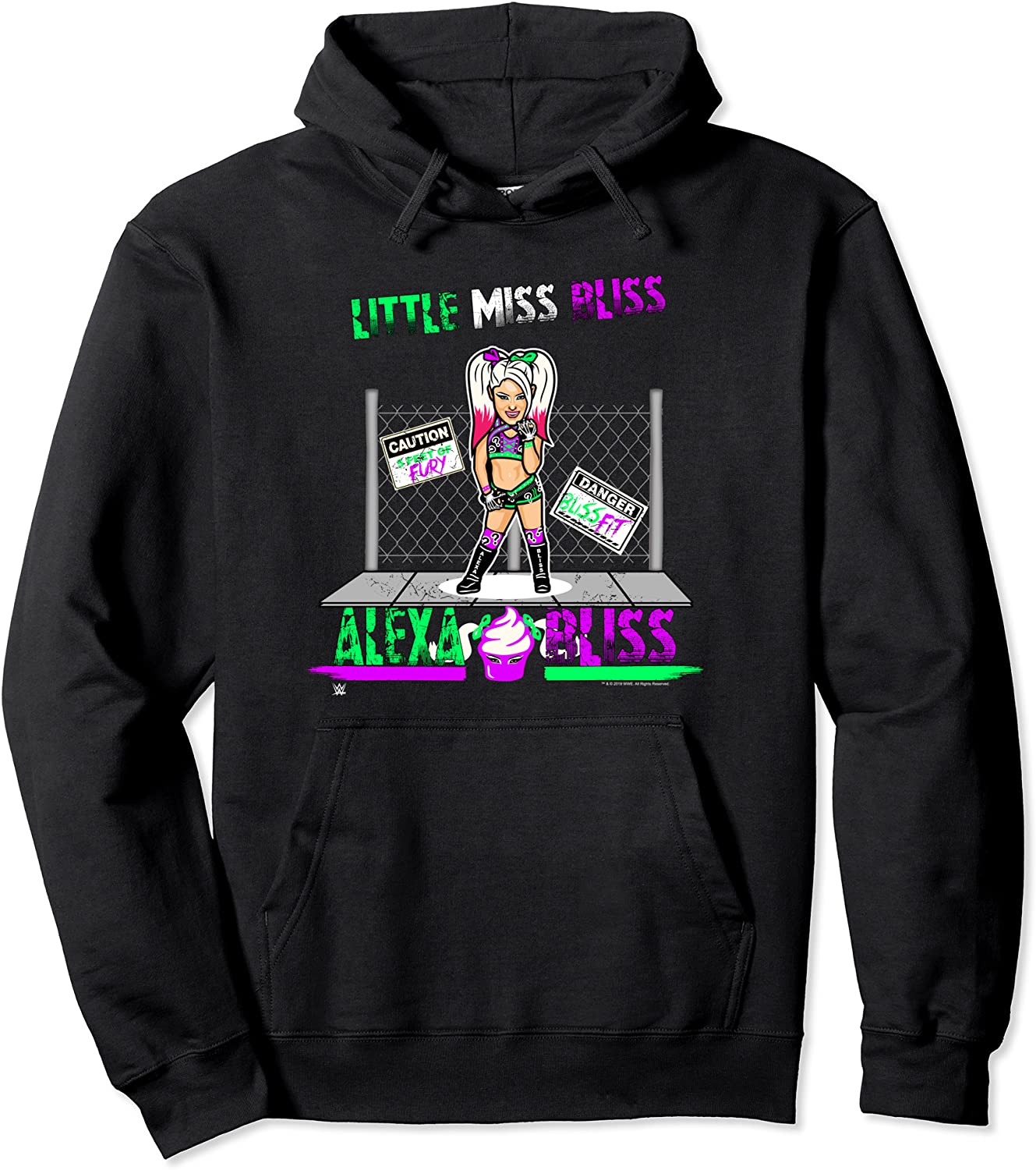 WWE Nerds Clothing Alexa Bliss Green Purple Pullover Hoodie