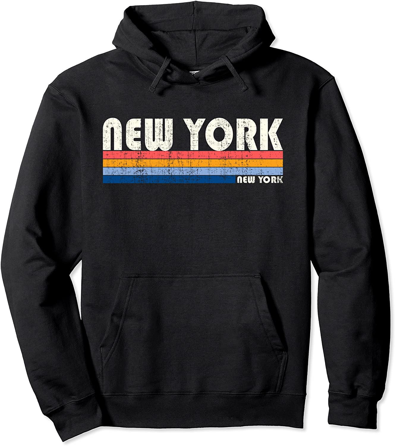 Vintage 70s 80s Style New York NY Pullover Hoodie