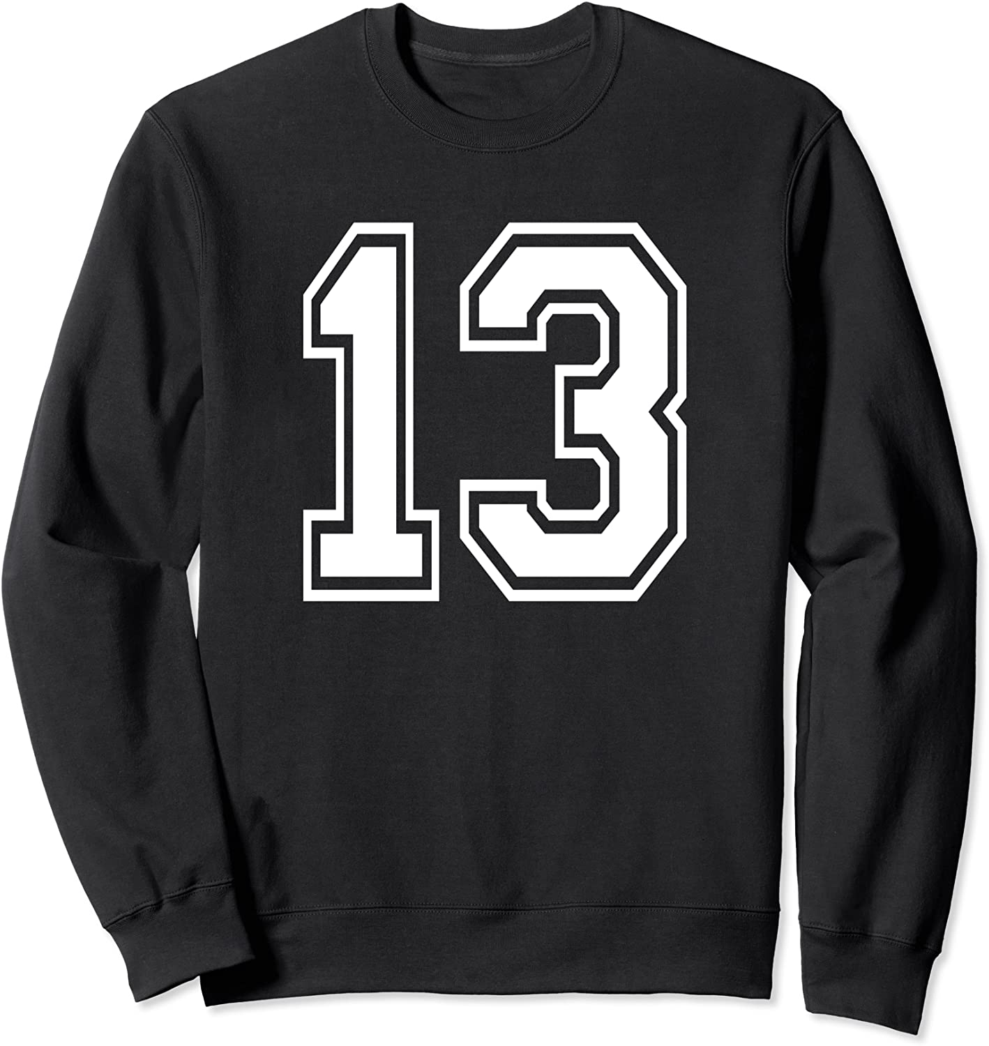 Number 13 Numbered Uniform Sports Jersey Team 13th Birthday Sweatshirt