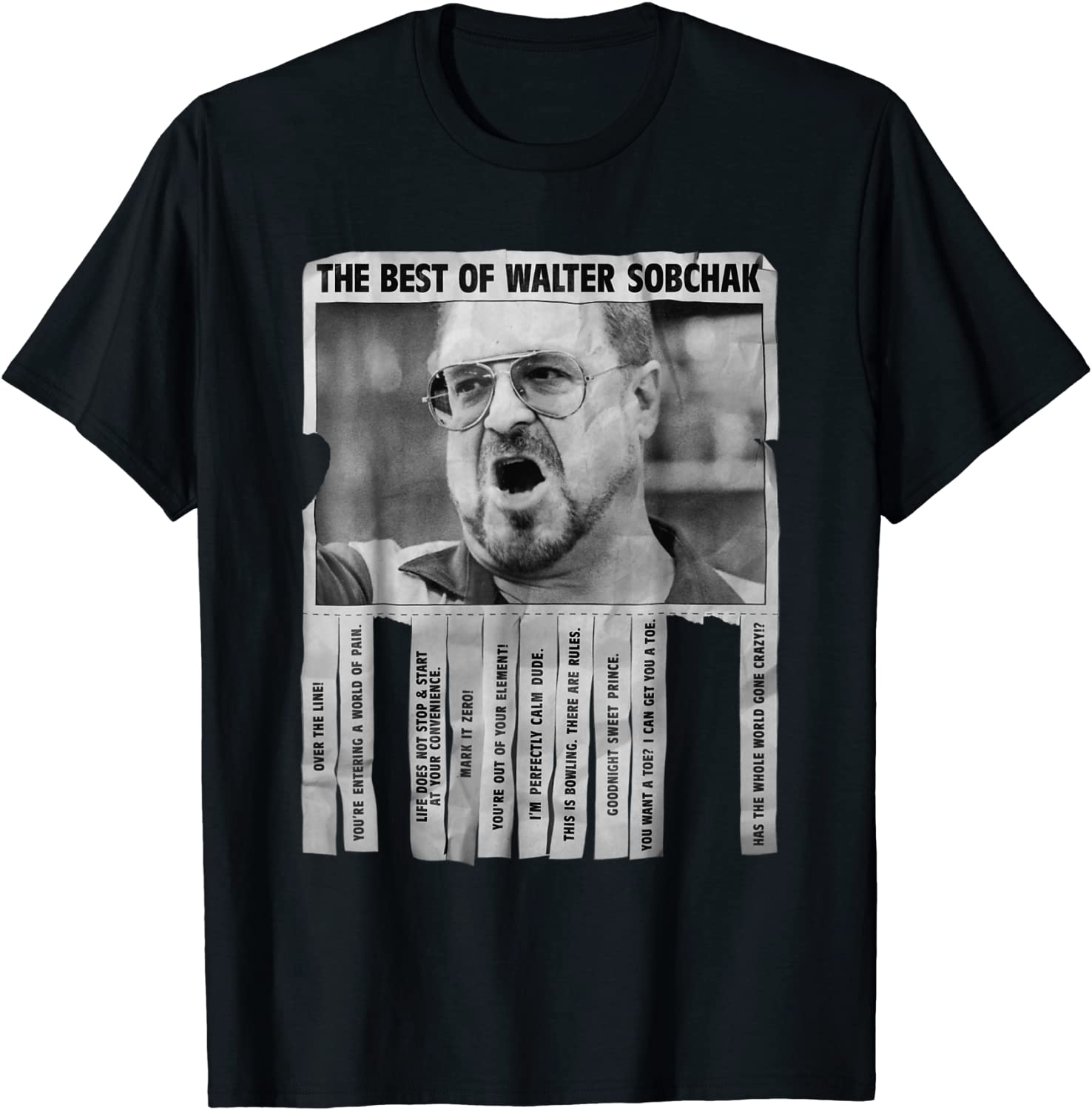 The Big Lebowski Walter Best Of Quotes Flyer T-Shirt