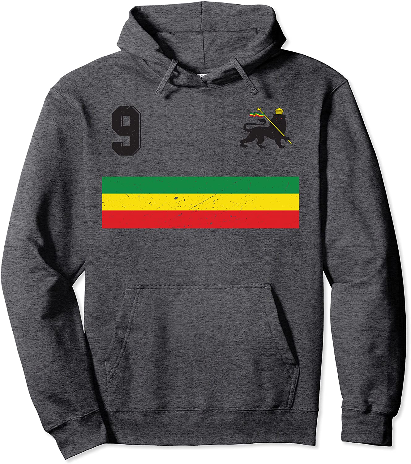 Retro Ethiopia Football Hoodie Jersey Rastafari Soccer 9