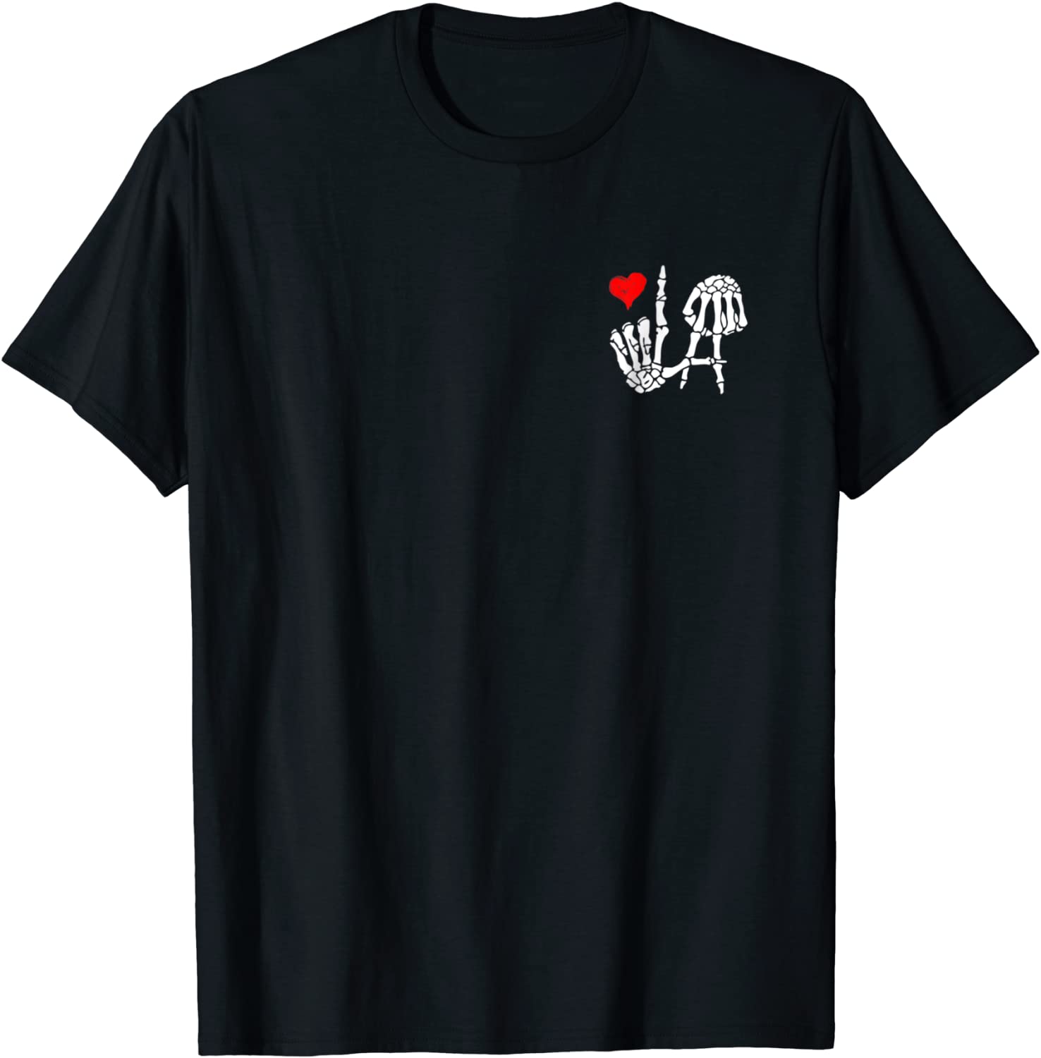 I Love Los Angeles Tshirt With Skeleton LA Sign