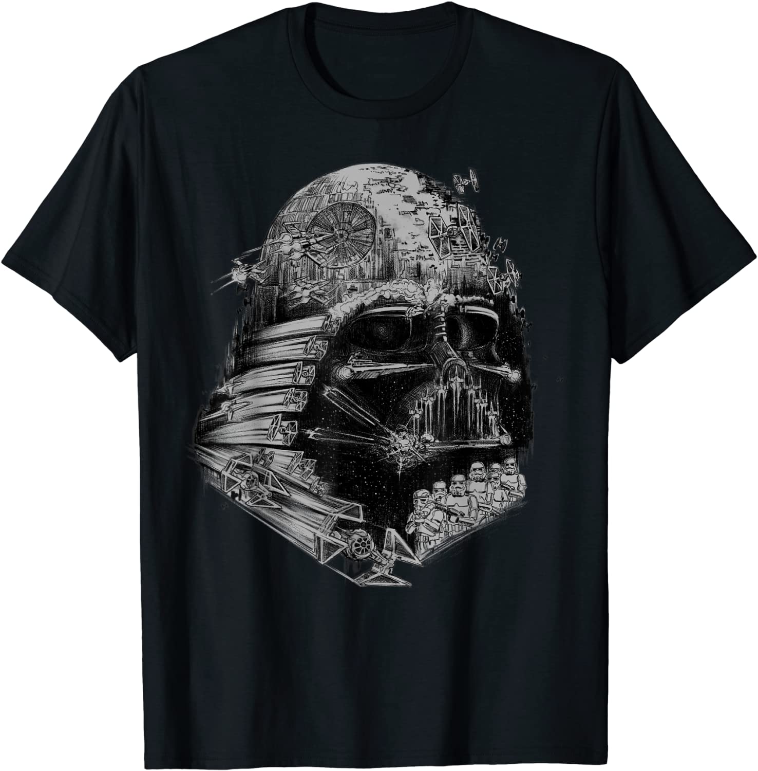 Star Wars Darth Vader Build The Empire Graphic T-Shirt T-Shirt
