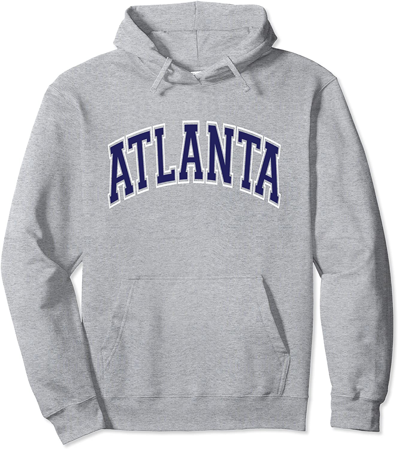 Atlanta Georgia GA Varsity Style Navy Blue Text Pullover Hoodie
