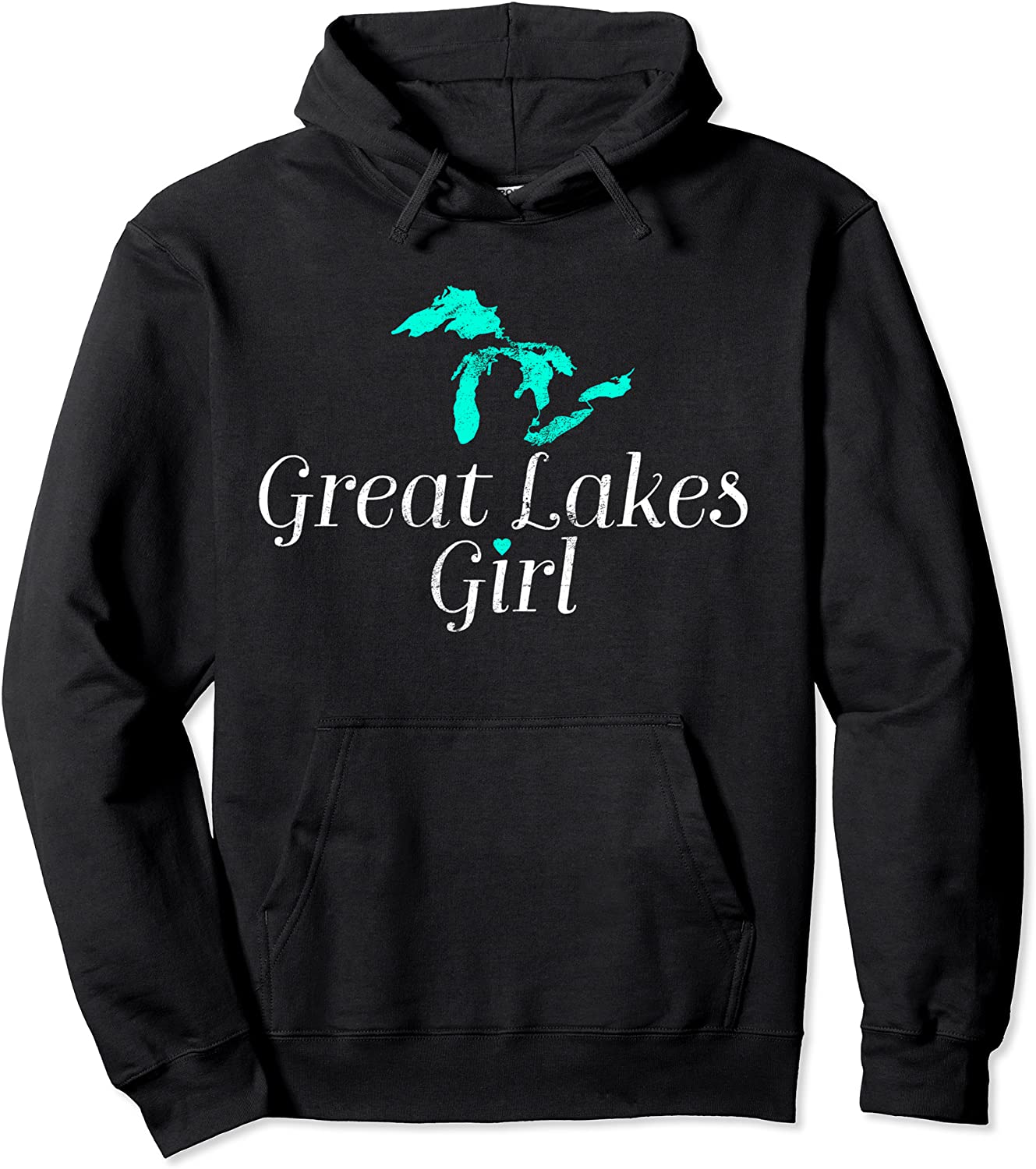 Great Lakes Girl Michigan Map Ladies State Michigander Gift Pullover Hoodie