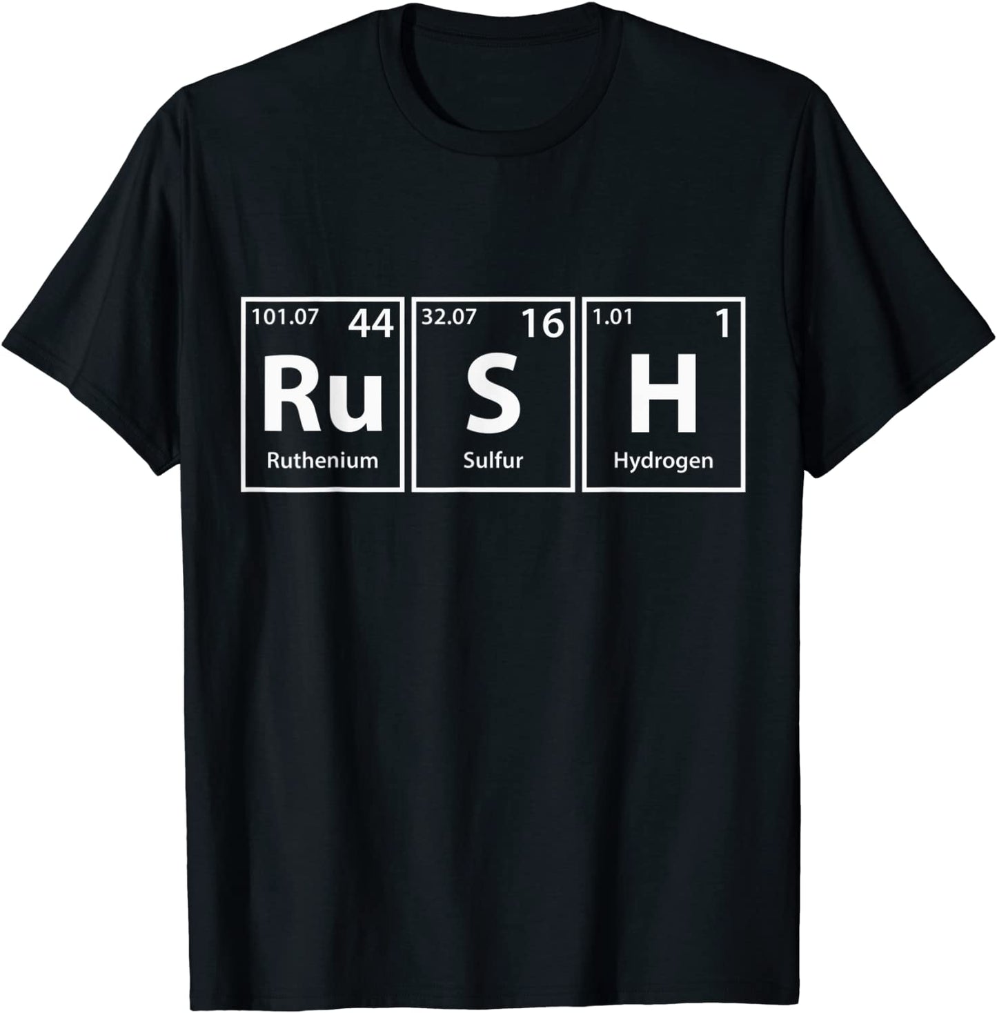 Rush Ru-S-H Periodic Table Elements Shirt T-Shirt