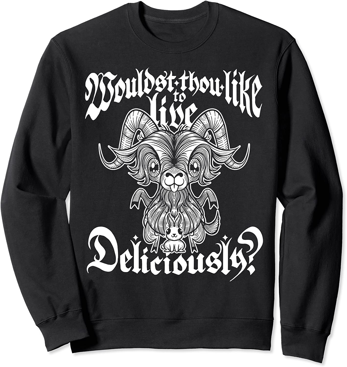 Blackcraft Cute Baphomet Black Phillip Satan Lucifer Sweatshirt