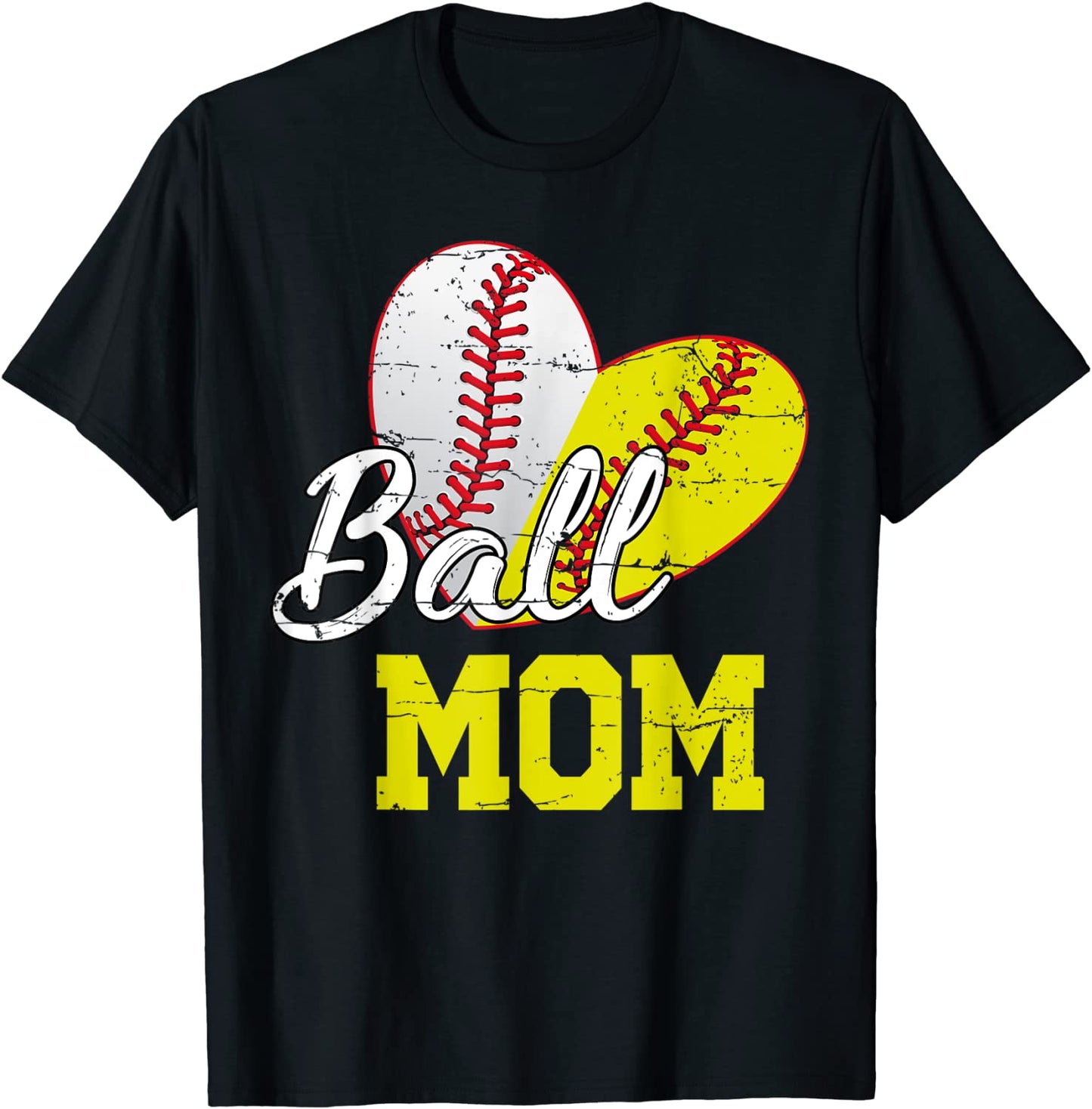 Funny Ball Mom Softball Baseball Gifts For Women Mothers Day T-Shirt