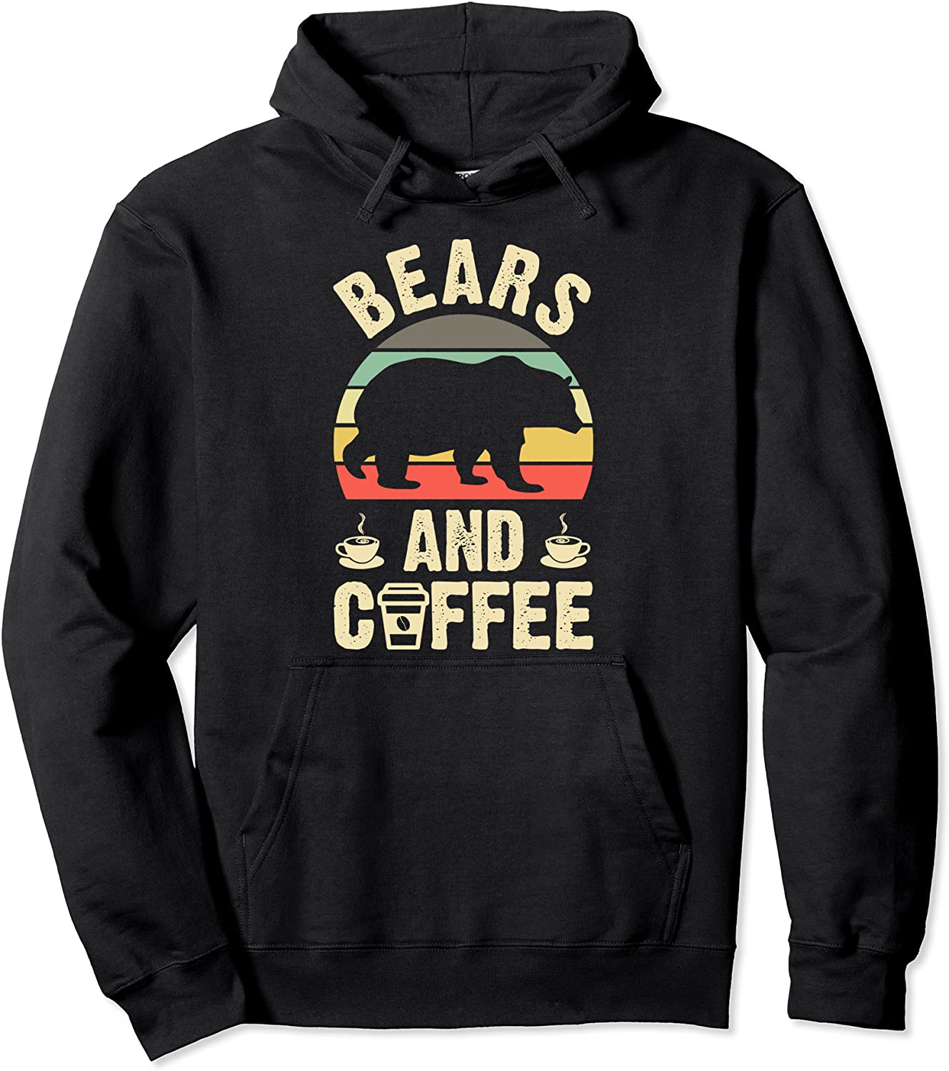 I like Bears Coffee Funny vintage Pet theme lover gift Pullover Hoodie