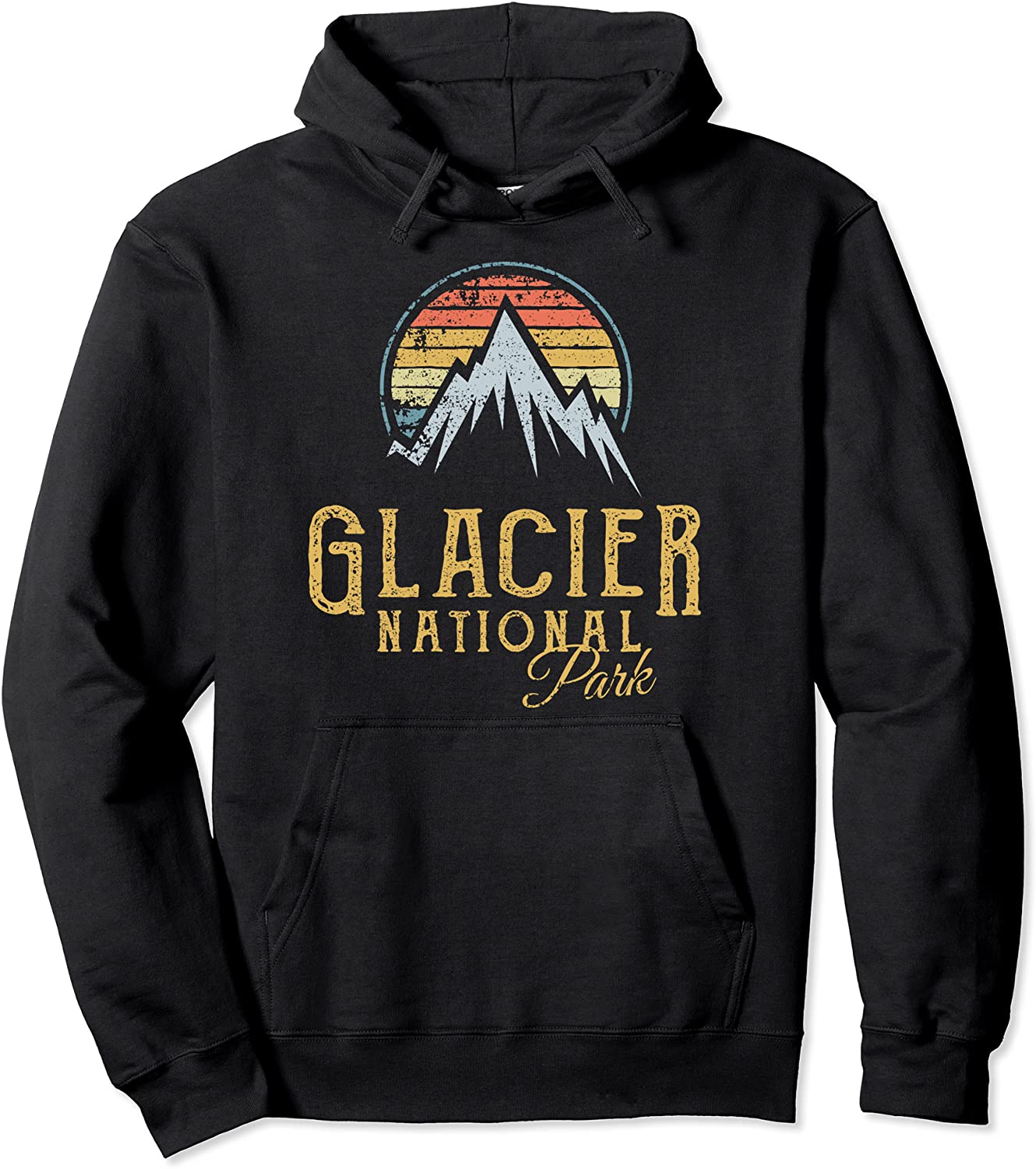 Vintage Glacier National Park Summit Hoodie