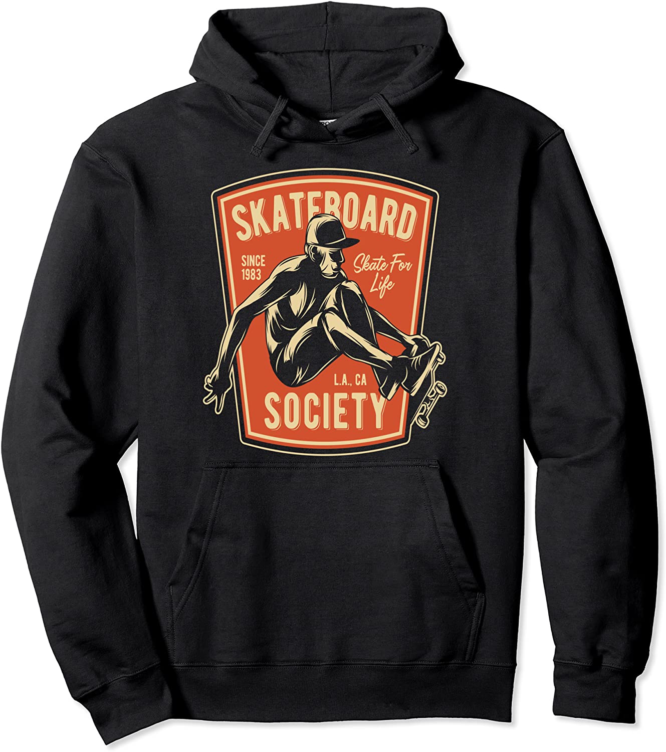 Skate For Life 1983 for Men Boy Skateboard Skater Gift Tee Pullover Hoodie