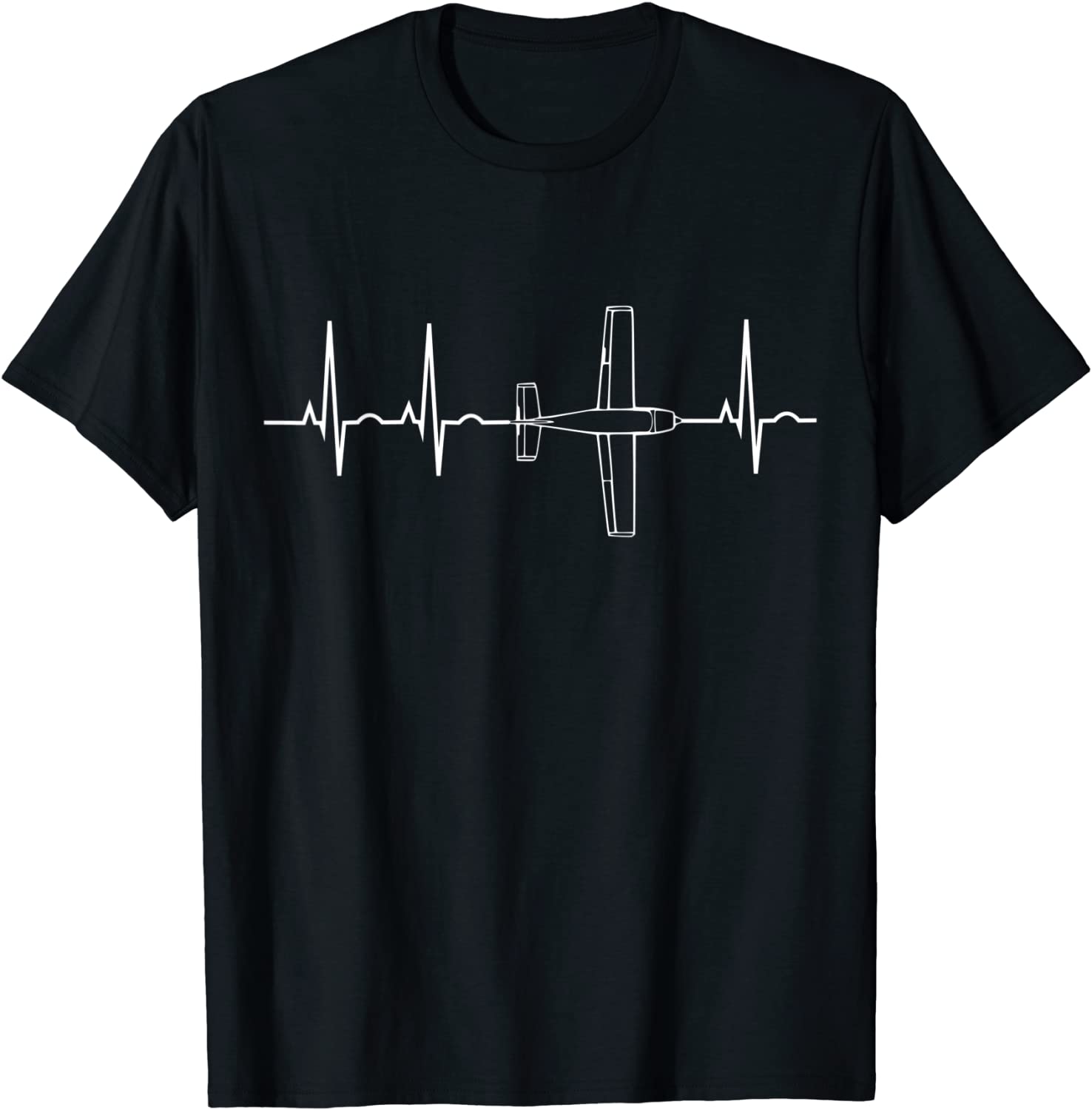 Airplane Pilot Shirt Pilot Heartbeat T-Shirt Flying Gift Tee T-Shirt