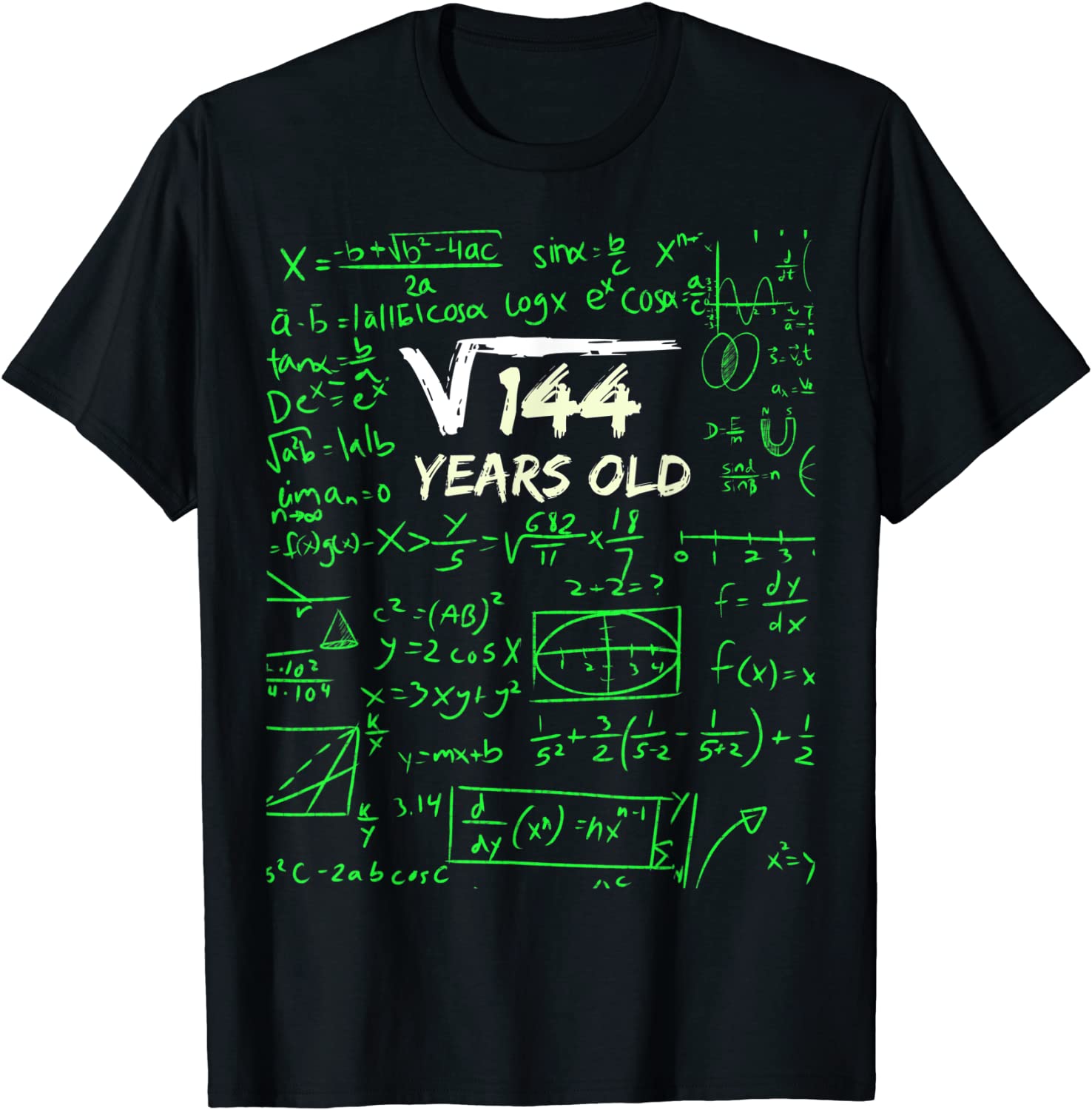 Square Root of 144 12th Birthday 12 Years Old Gift T-Shirt