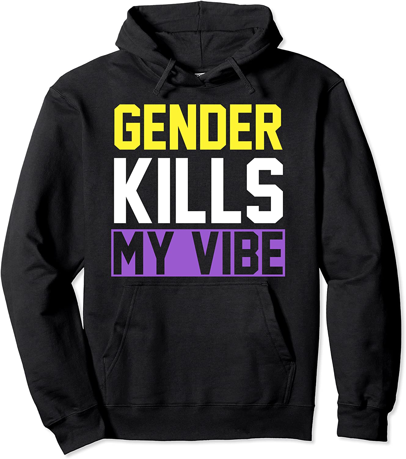Funny Nonbinary Flag Gift Idea LGBT Non Binary Pullover Hoodie
