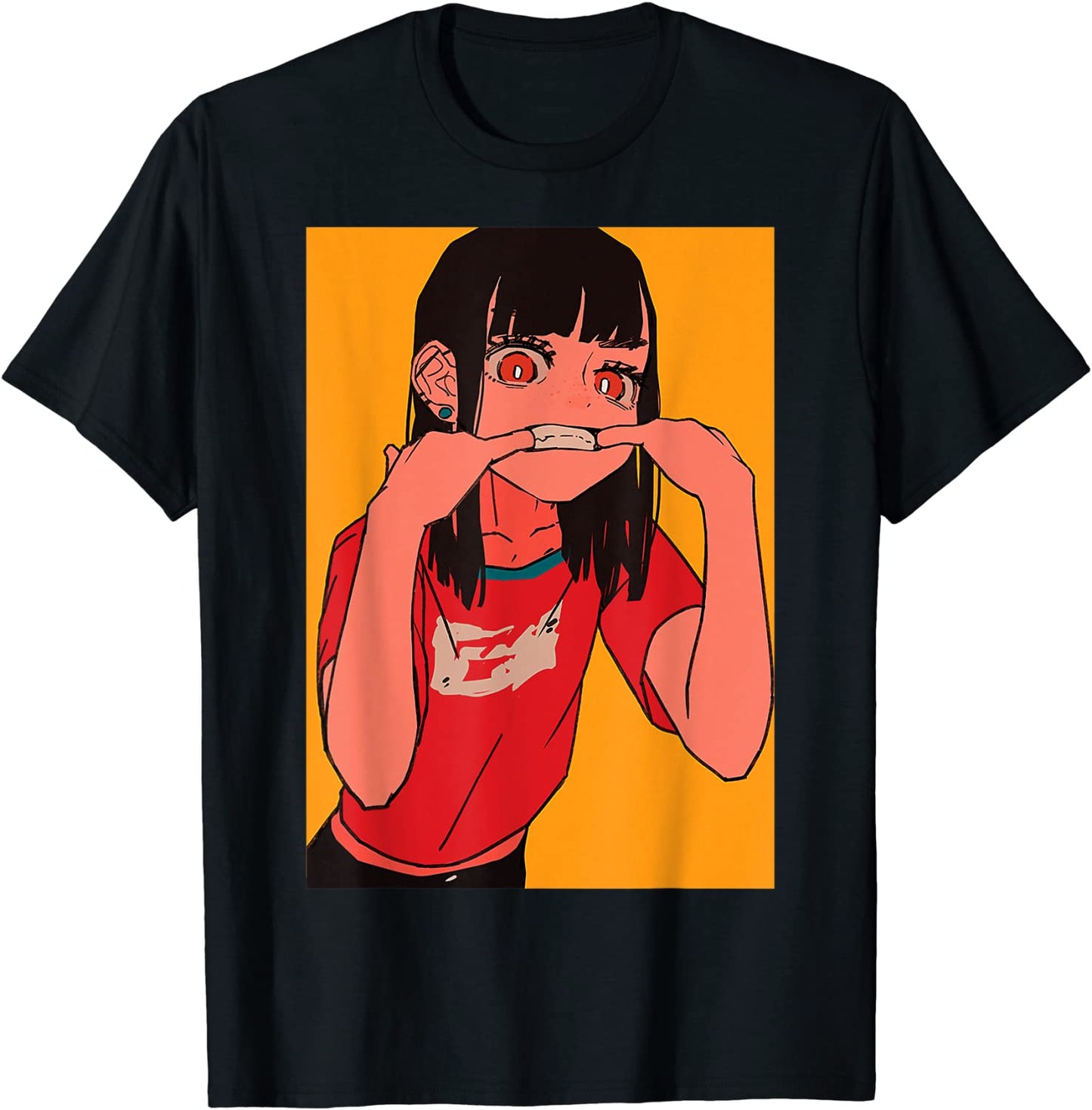 Anime Girl Lofi Aesthetic Retro 90s Japanese Waifu Kawaii T-Shirt