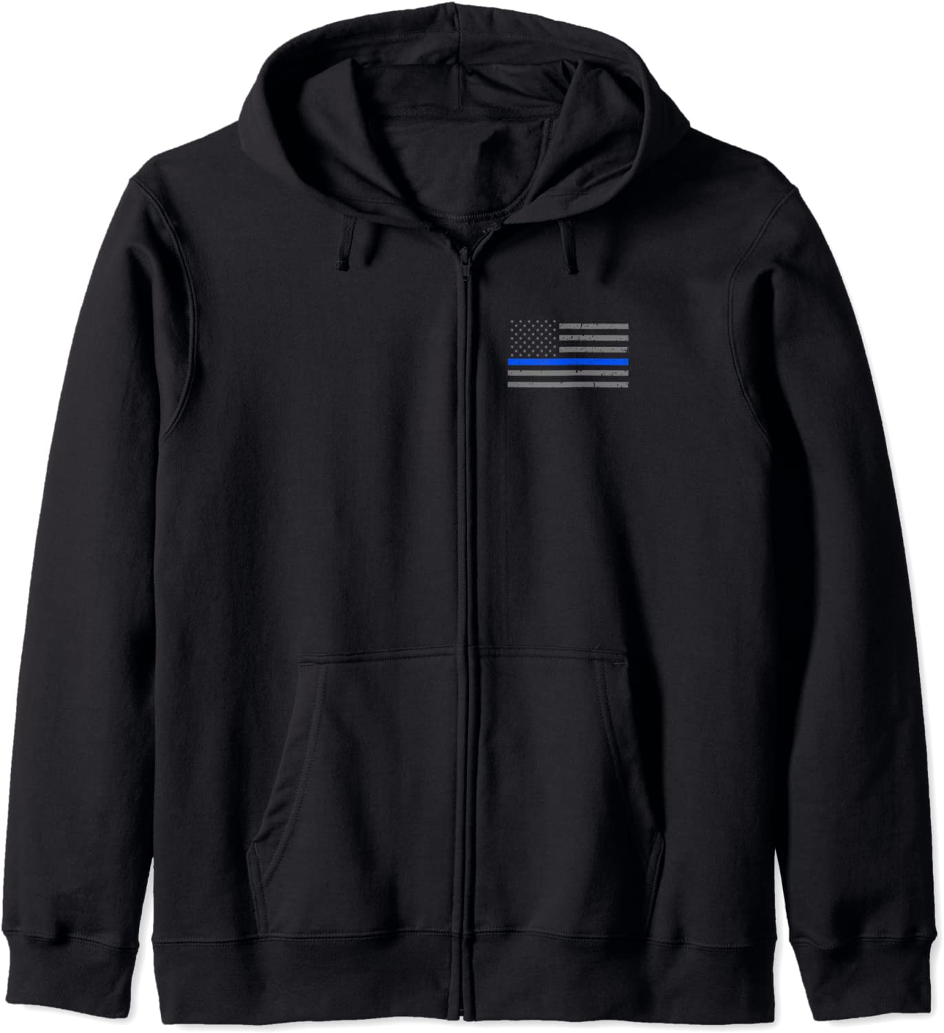 Thin Blue Line Flag Police Officer Hoodie