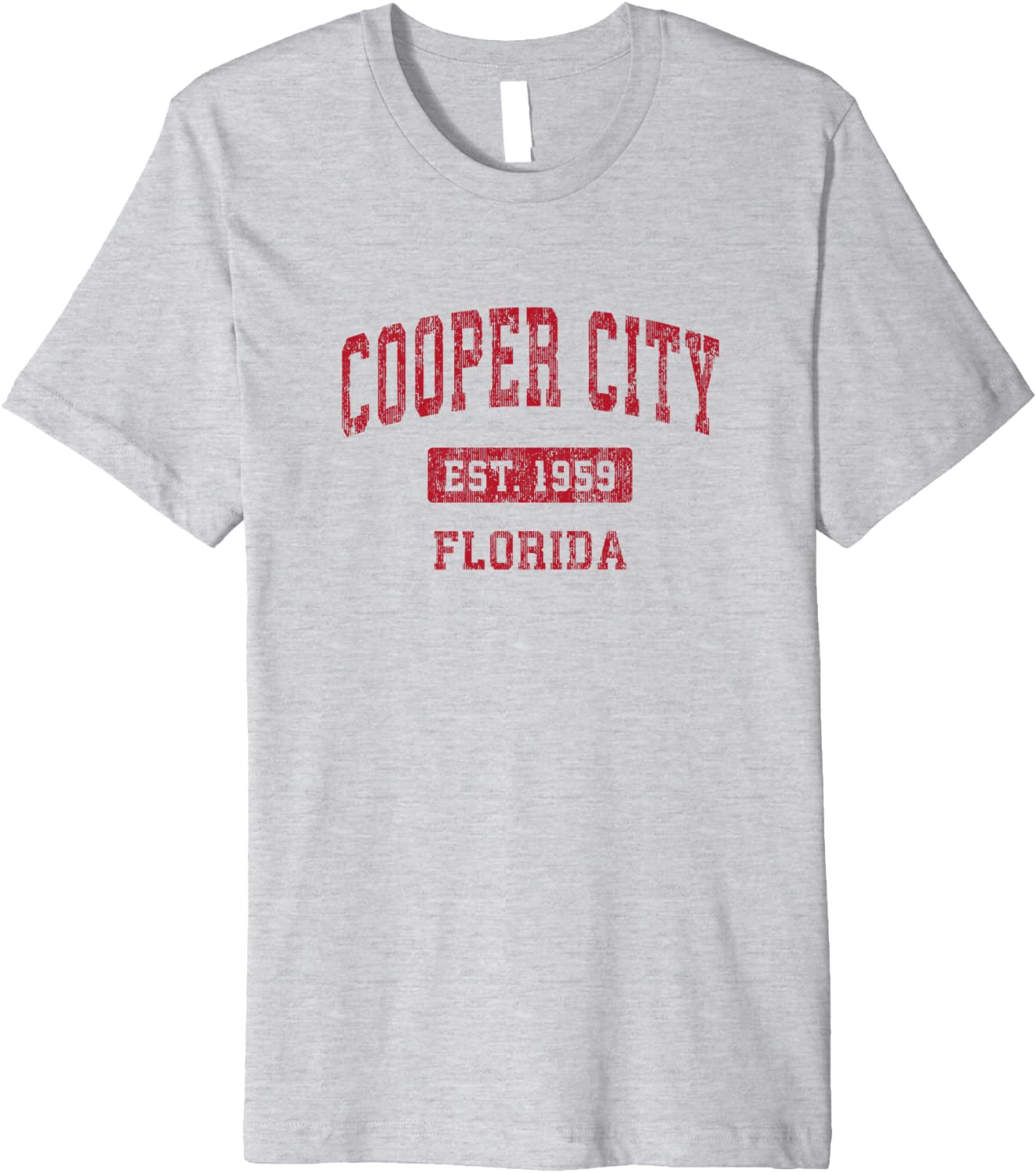 Mens Cooper City Florida FL Vintage Sports Design Red Design Premium T-Shirt