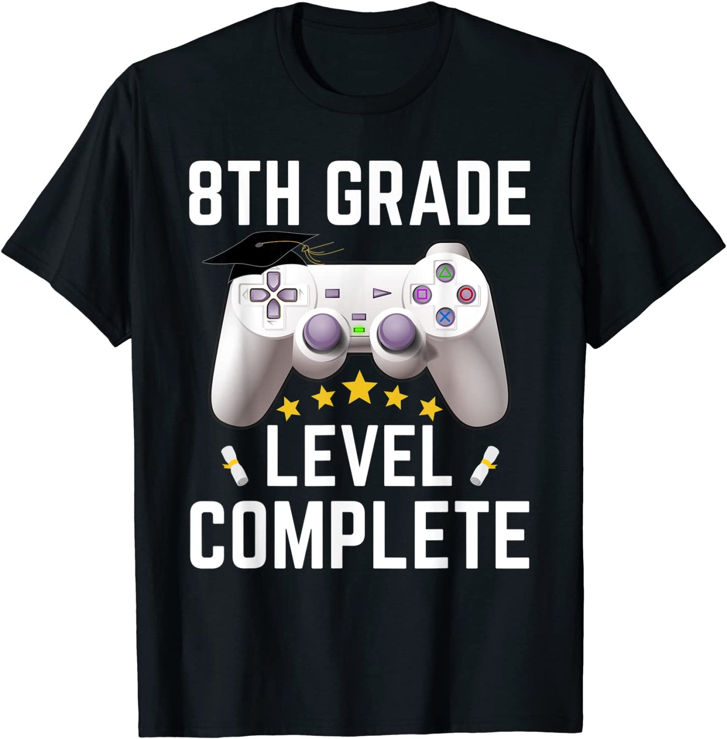 8th Grade Level Complete Gamer Class Of 2021 Graduation Gift T-Shirt
