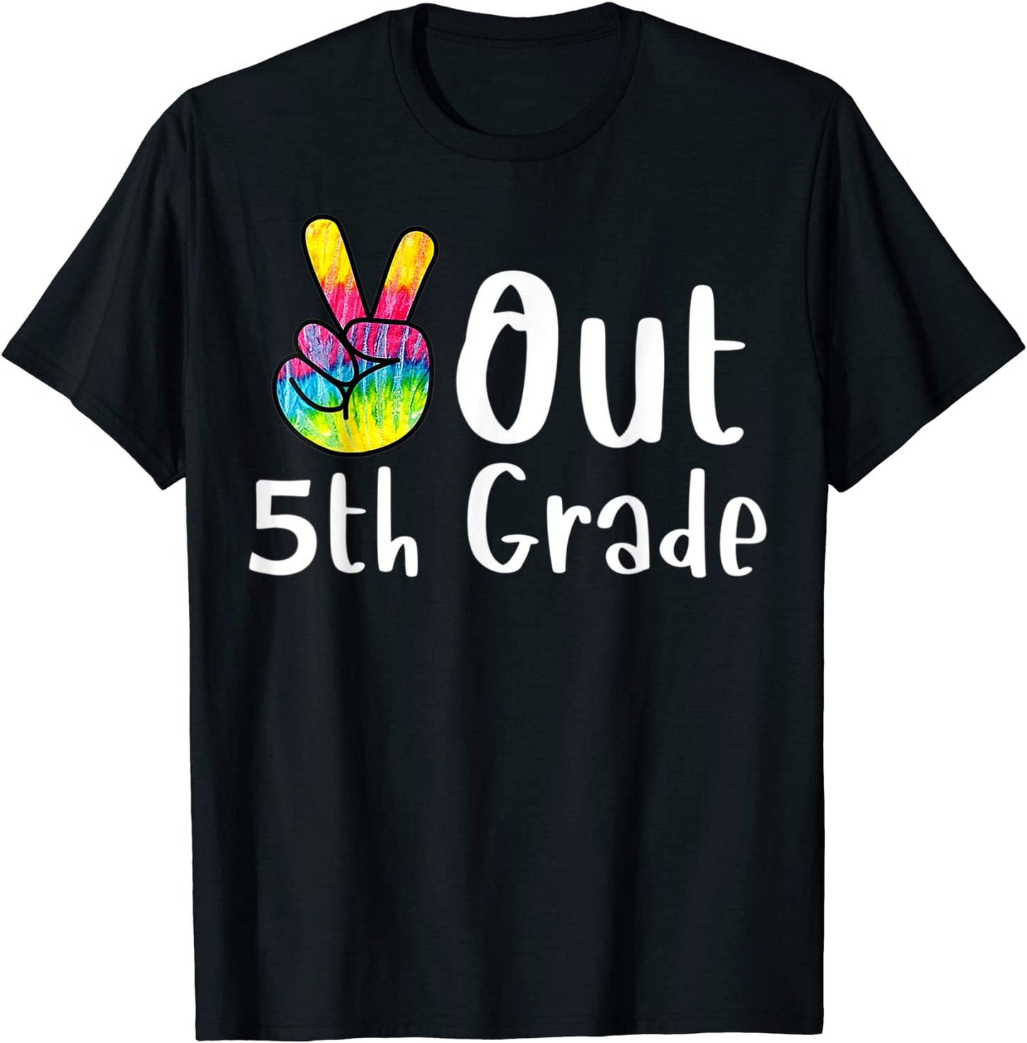 Peace Out 5th Grade Tie Dye Graduation Class Of 2021 T-Shirt