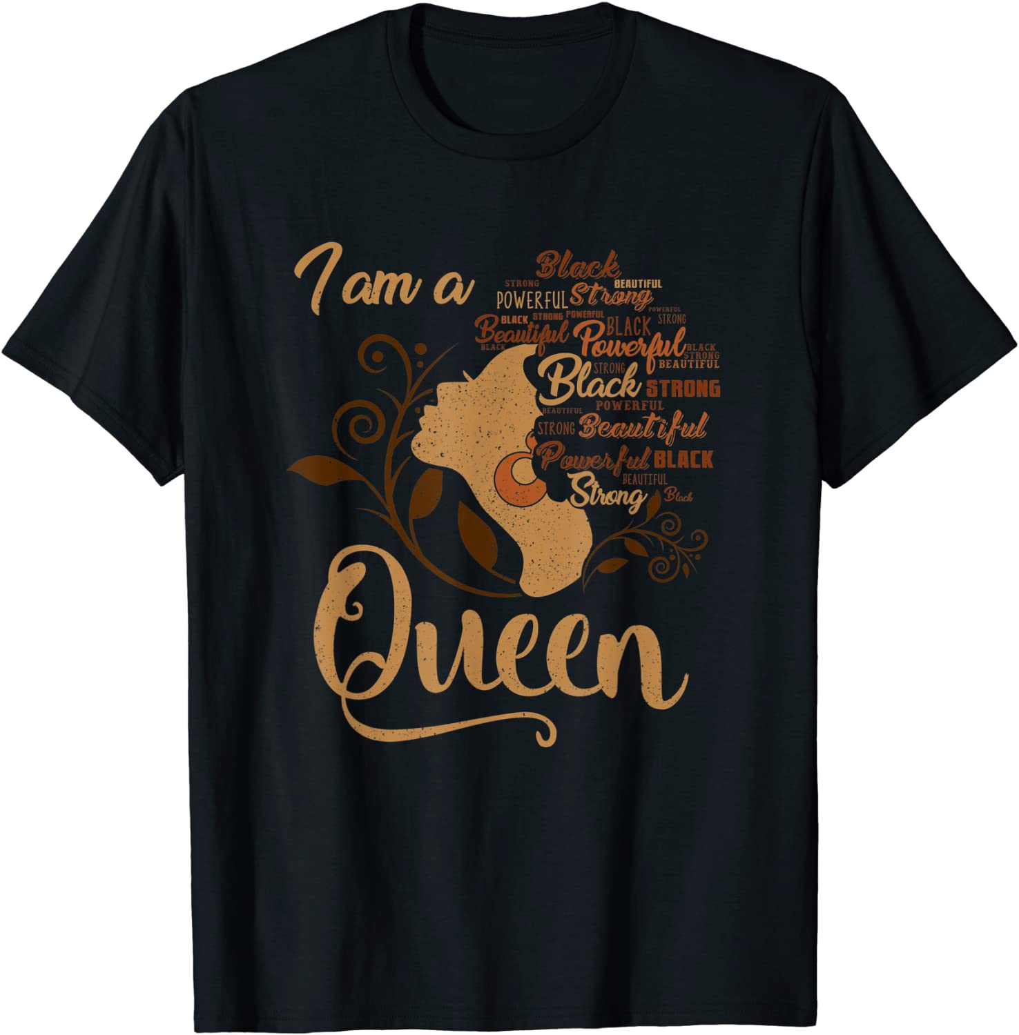 Strong Black Im a Queen African American Afro BLM T-Shirt