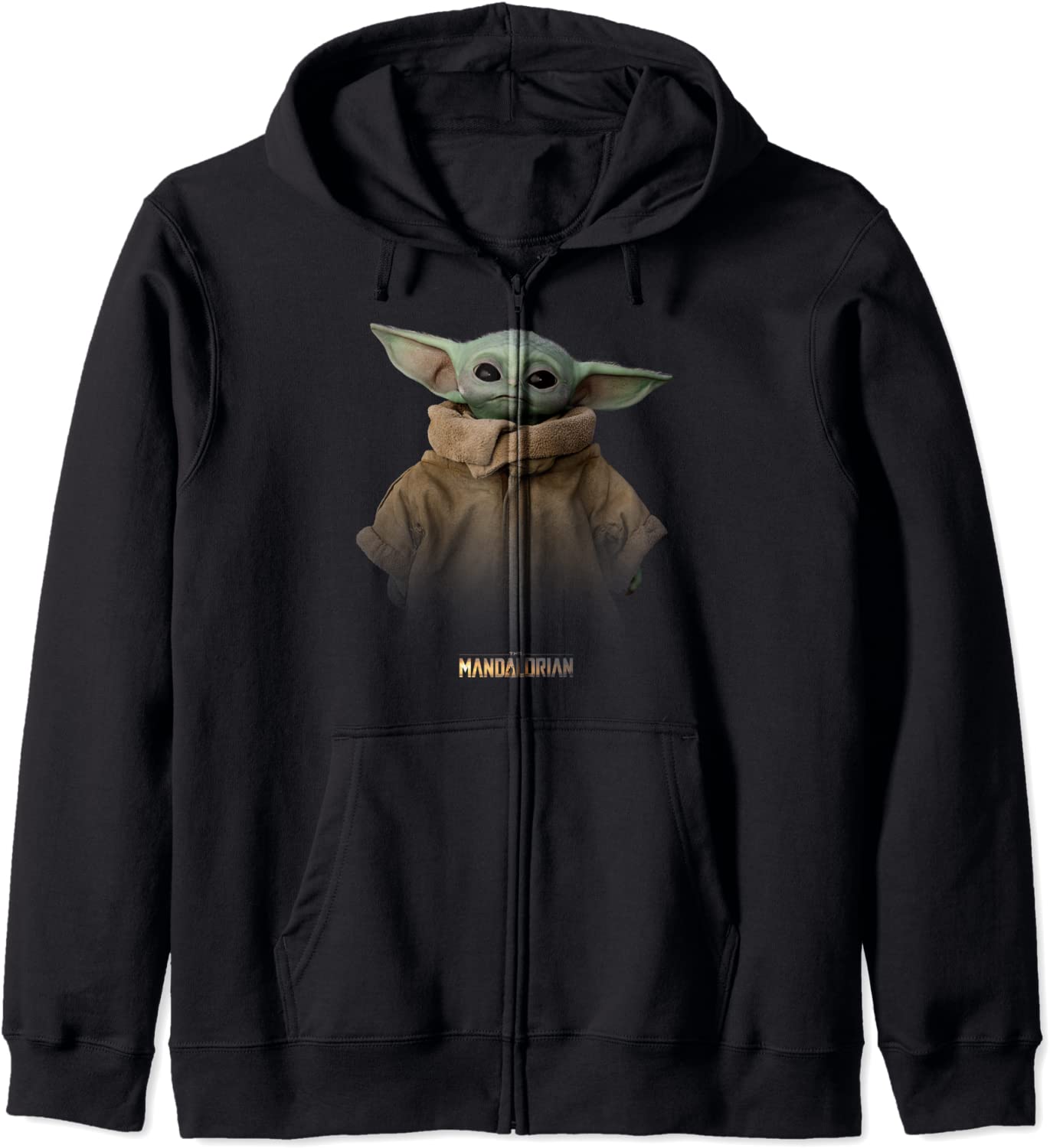Star Wars The Mandalorian Logo The Child Simple Portrait Hoodie