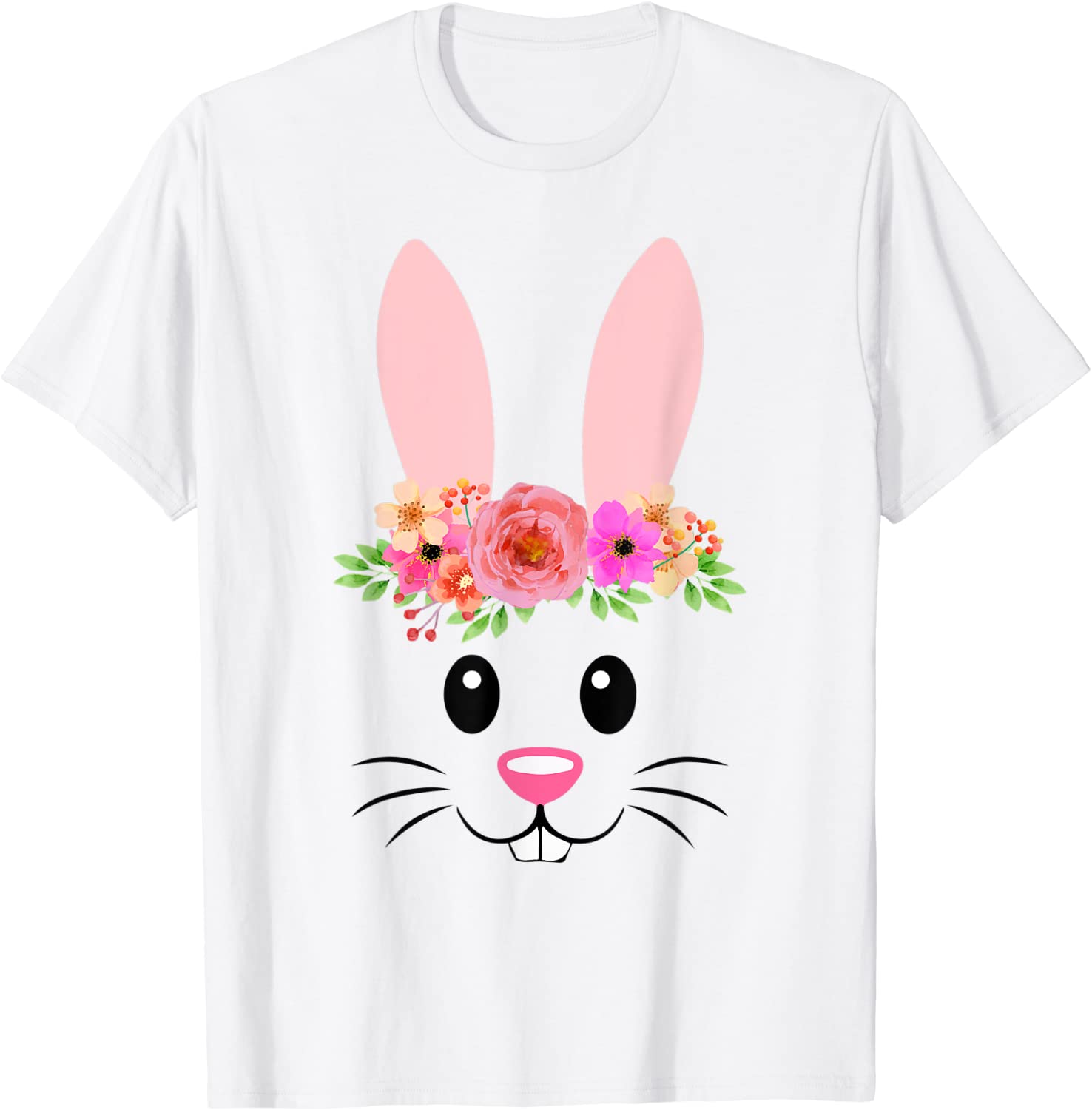 Cute Easter Bunny Face Shirt For Girls and Toddlers T-Shirt
