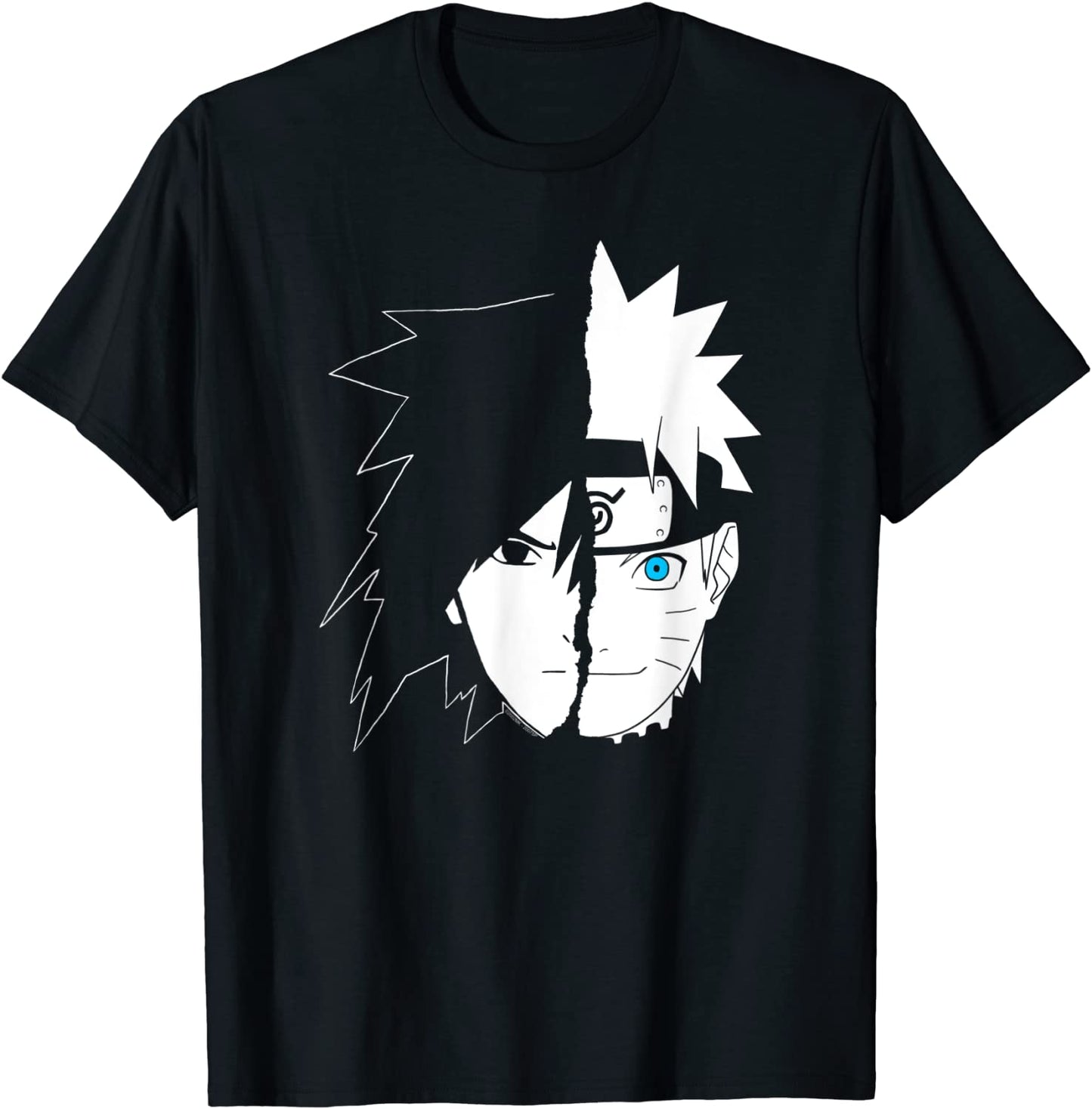 Naruto Shippuden Naruto Sasuke Split Face T-Shirt