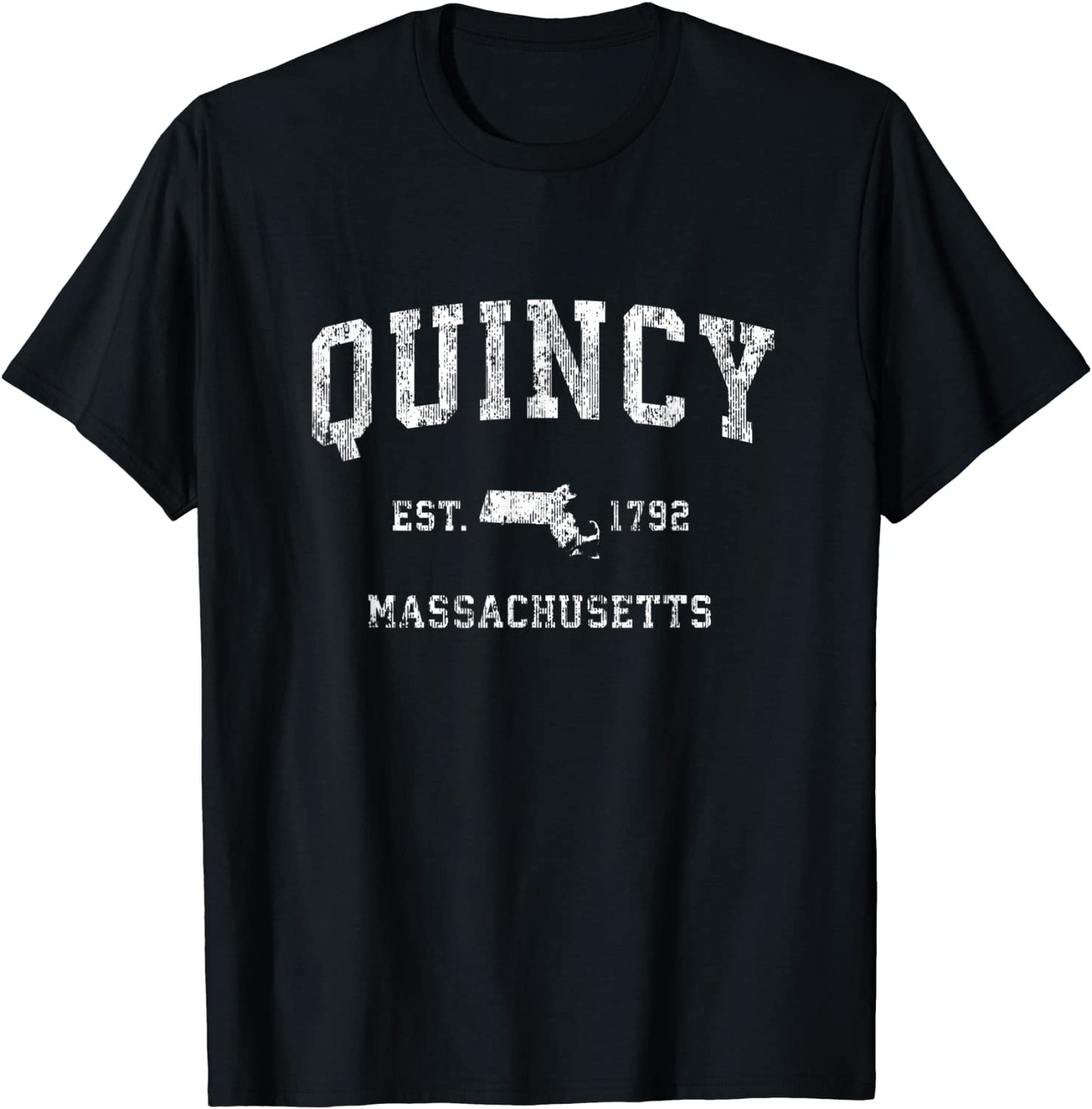 Quincy Massachusetts MA Vintage Athletic Sports Design T-Shirt