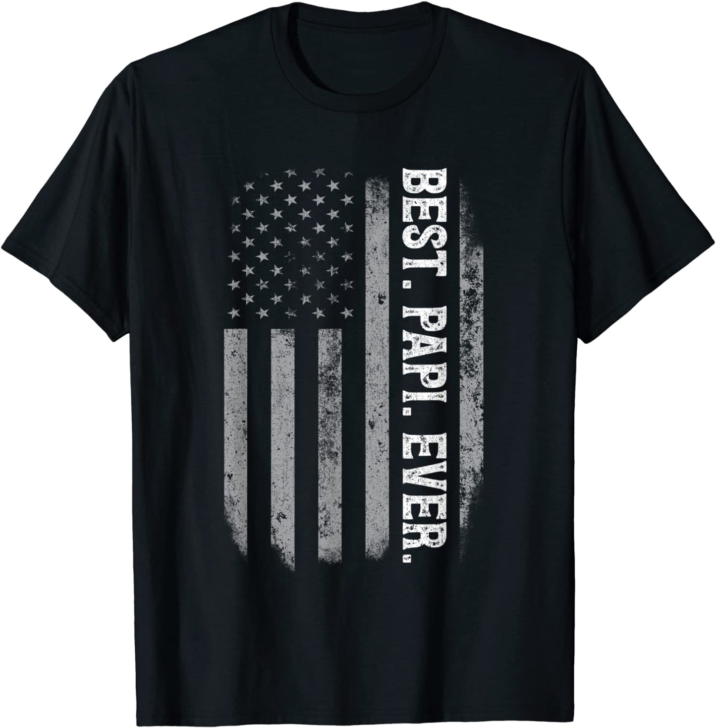 Best Papi Ever Vintage American Flag Fathers Day Gift T-Shirt