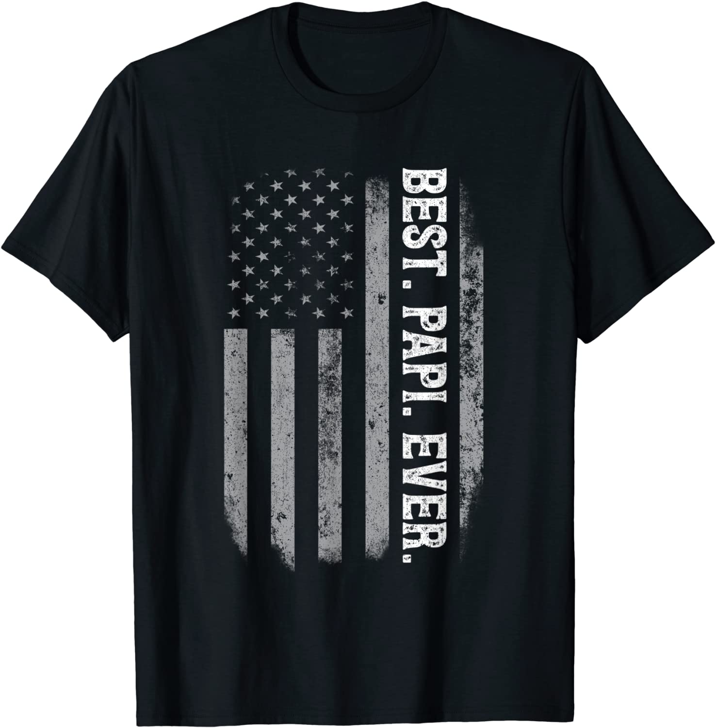 Best Papi Ever Vintage American Flag Fathers Day Gift T-Shirt