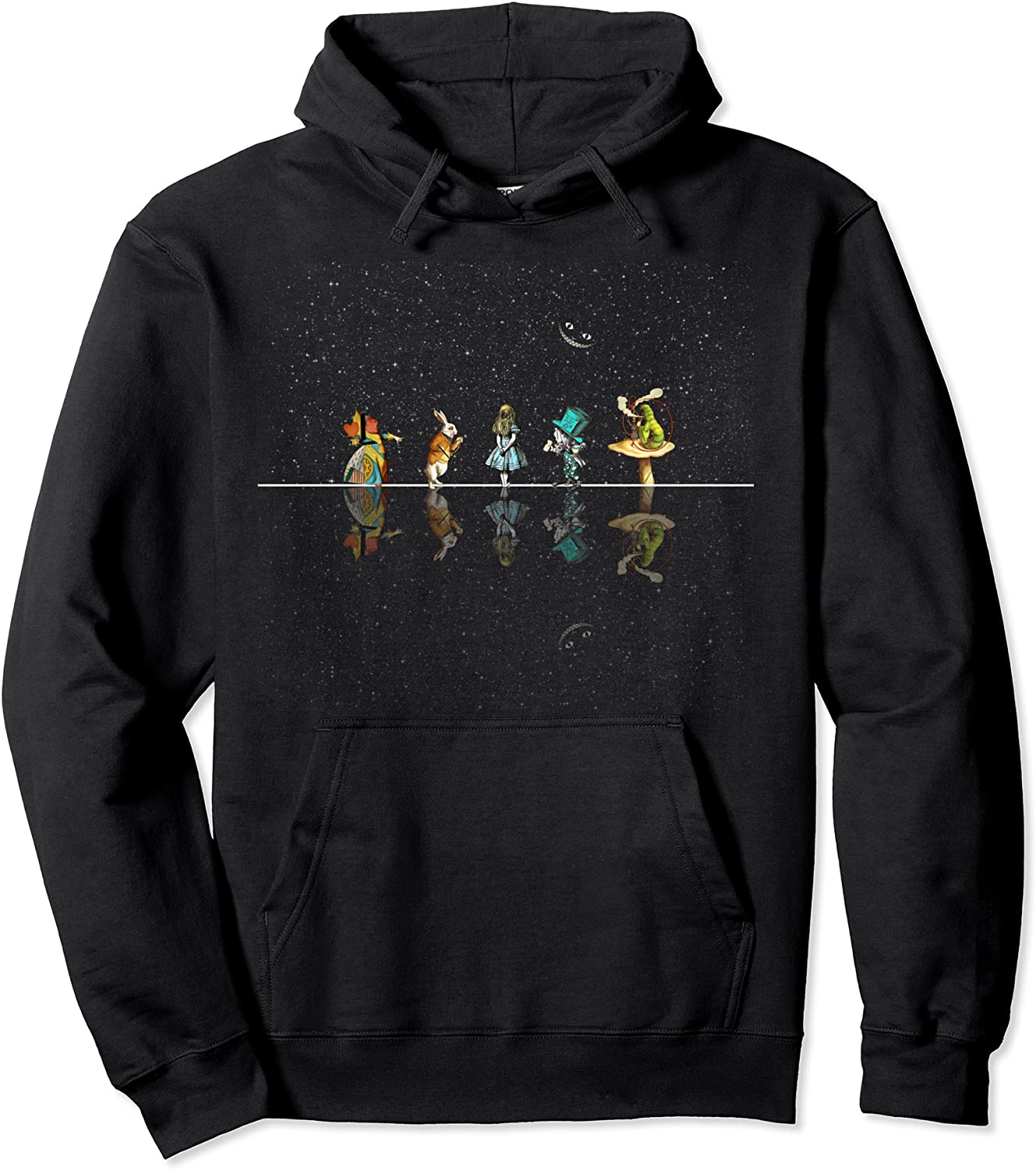 Wonderland Starry Night - Alice In Wonderland Pullover Hoodie