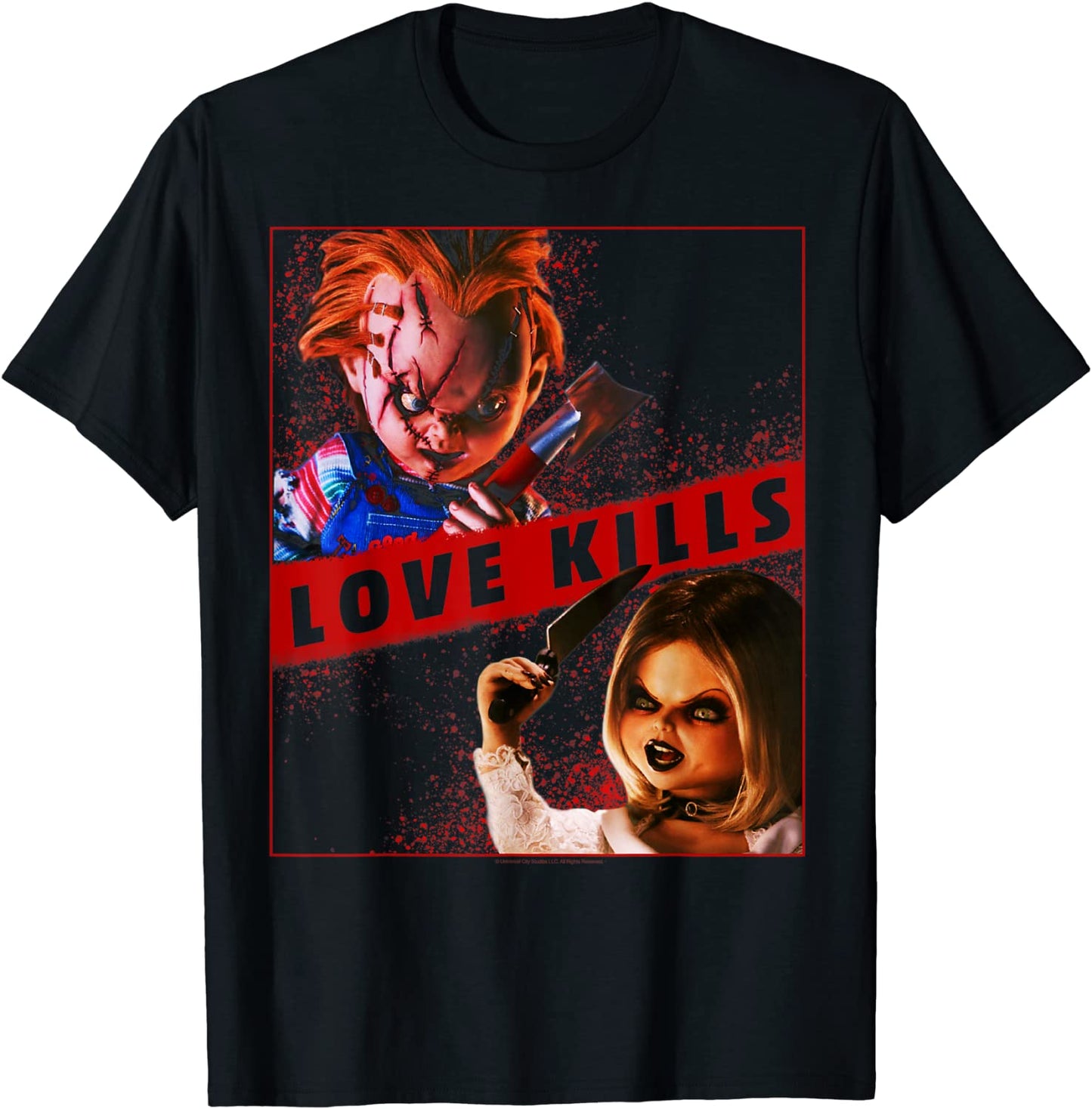 Childs Play Chucky And Tiffany Love Kills T-Shirt