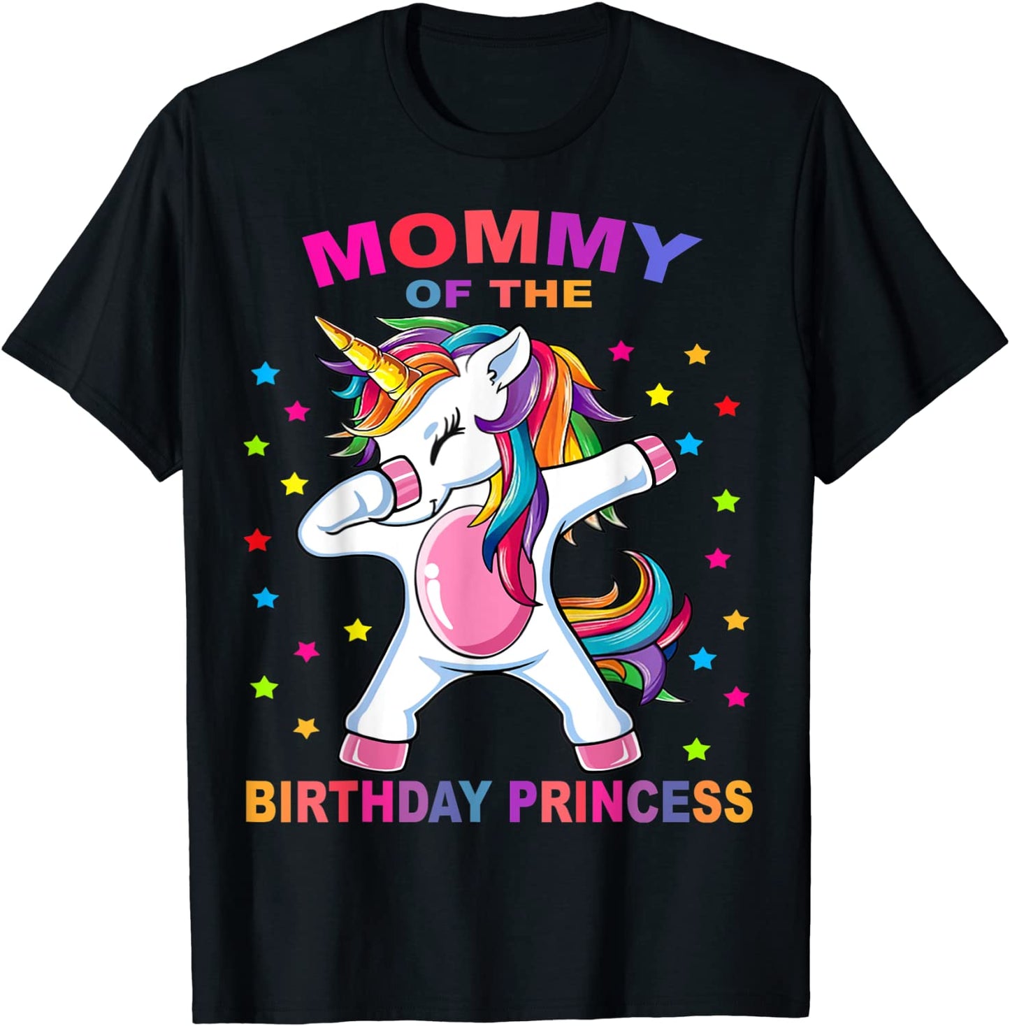 Mommy of the Birthday Princess Unicorn Girl T Shirt Outfit T-Shirt