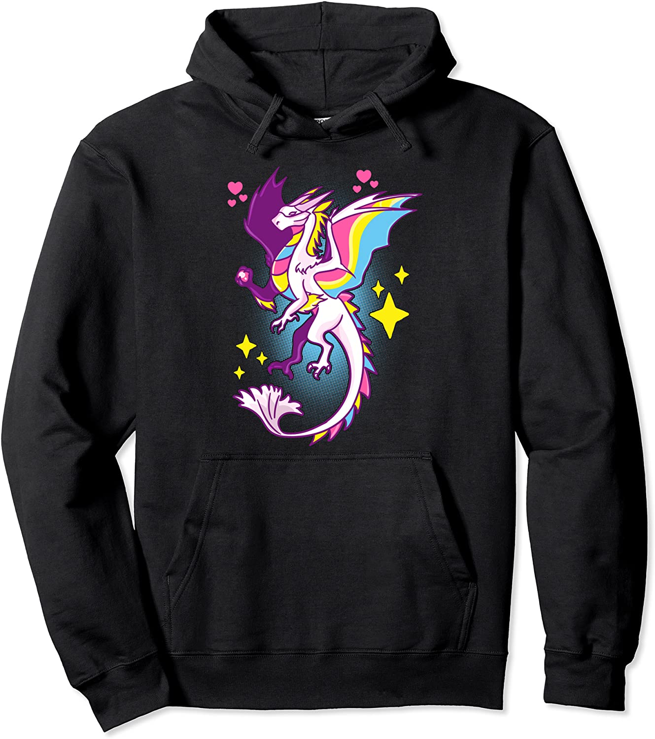 Pansexual Inspired Pansexual Dragon Related Pan Dragon Desig Pullover Hoodie