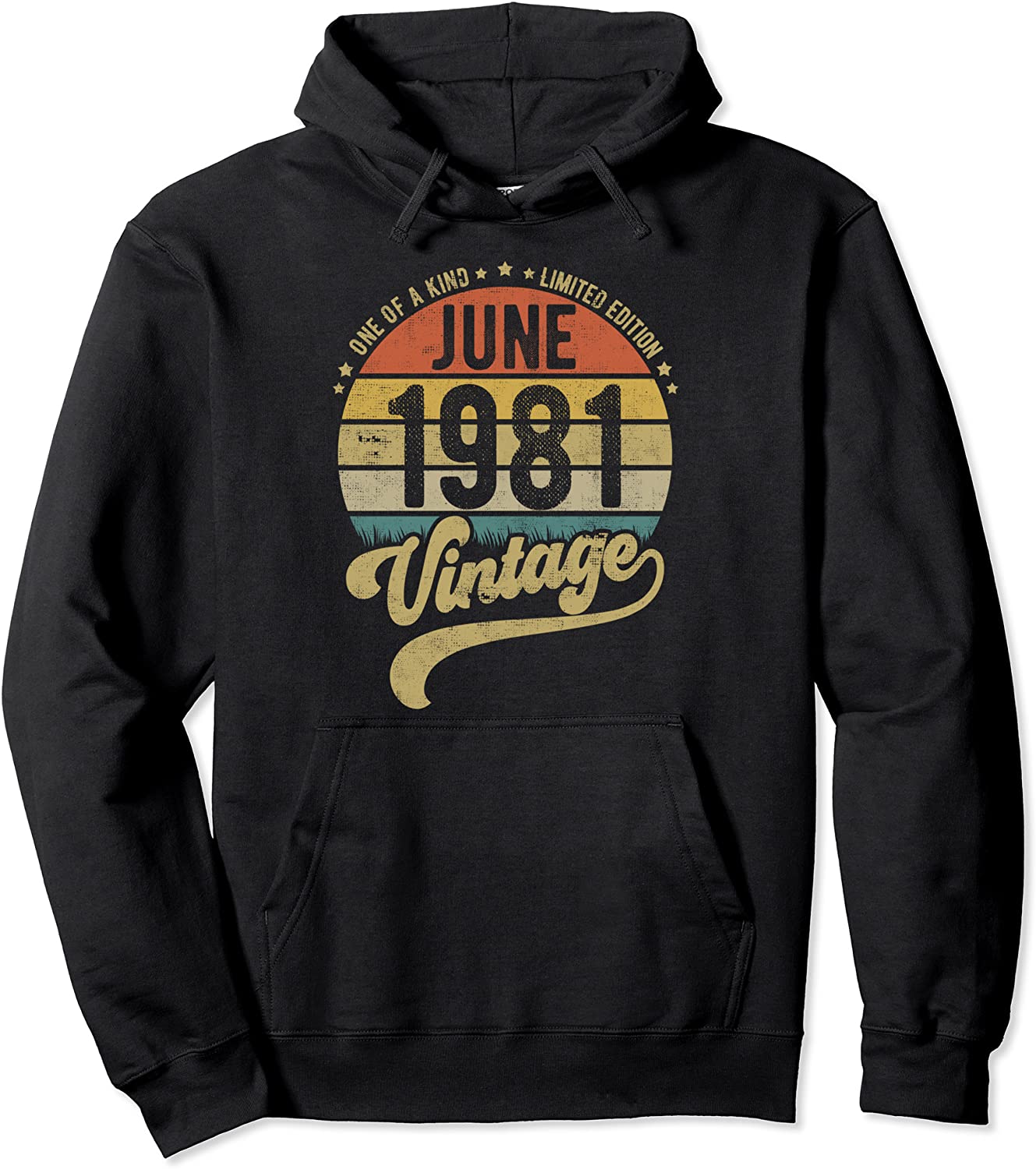 Reto Vintage 40th Birthday 40 years old Born in June 1981 Pullover Hoodie