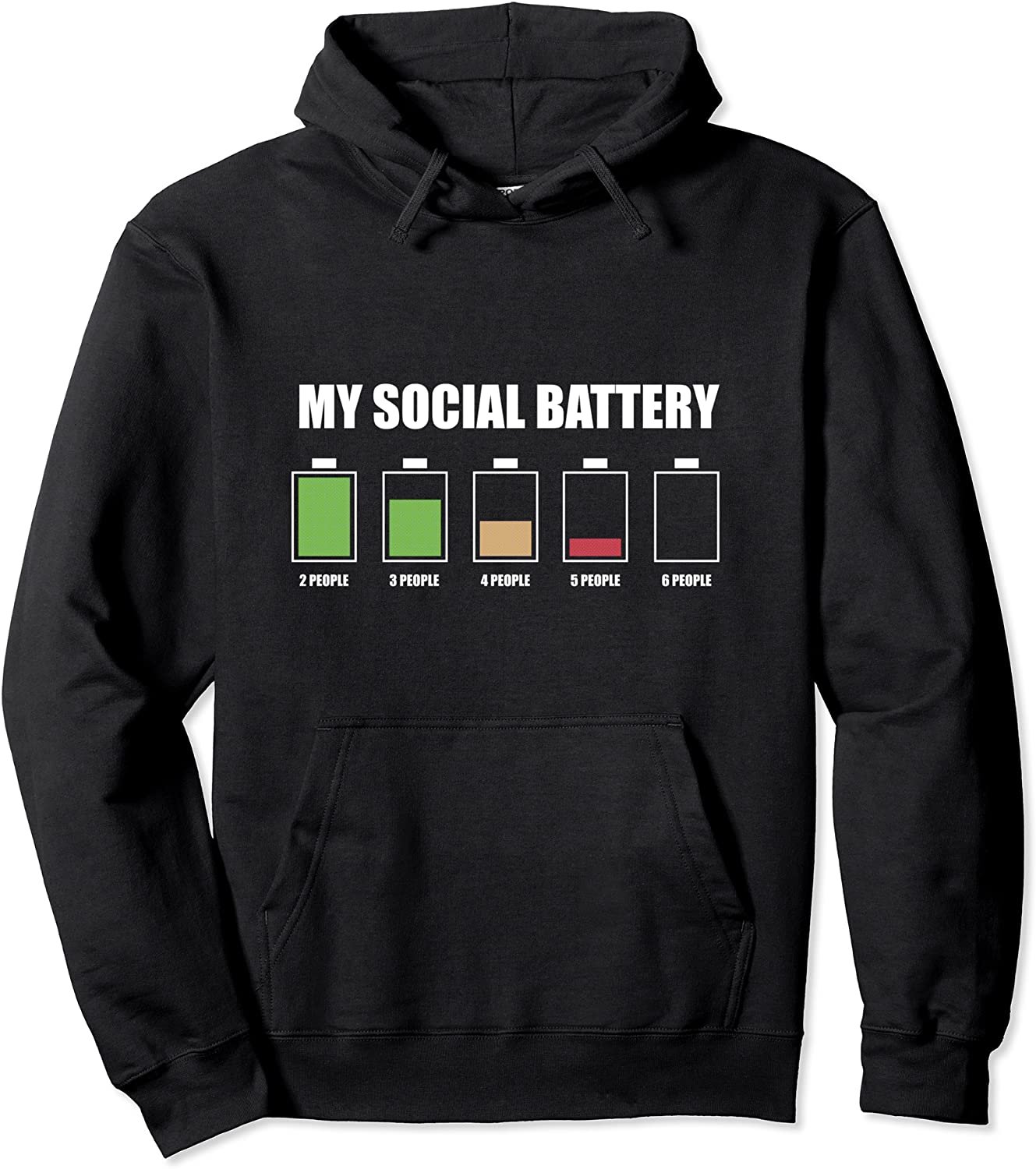 My Social Battery Low Energy Anti Social Introvert Gift Pullover Hoodie