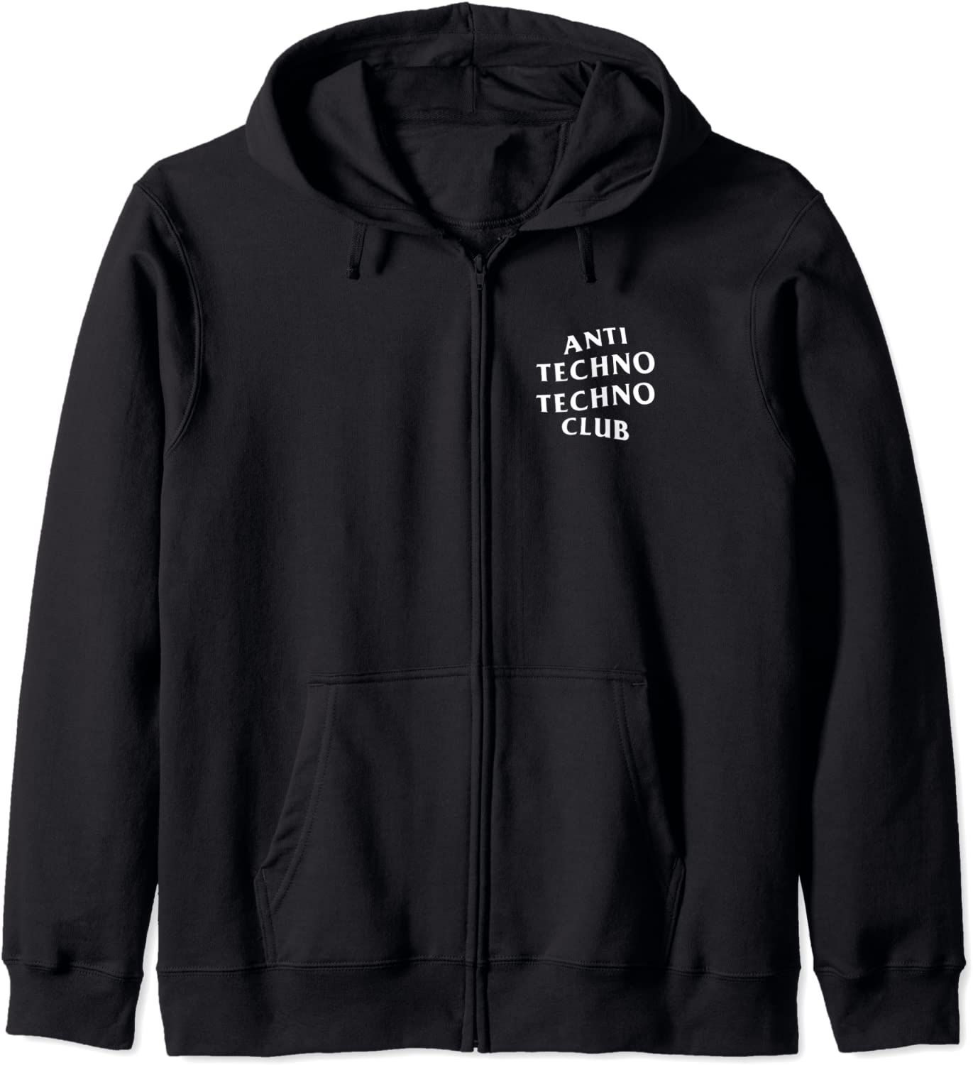 Anti Techno Techno Club White Logo Hoodie