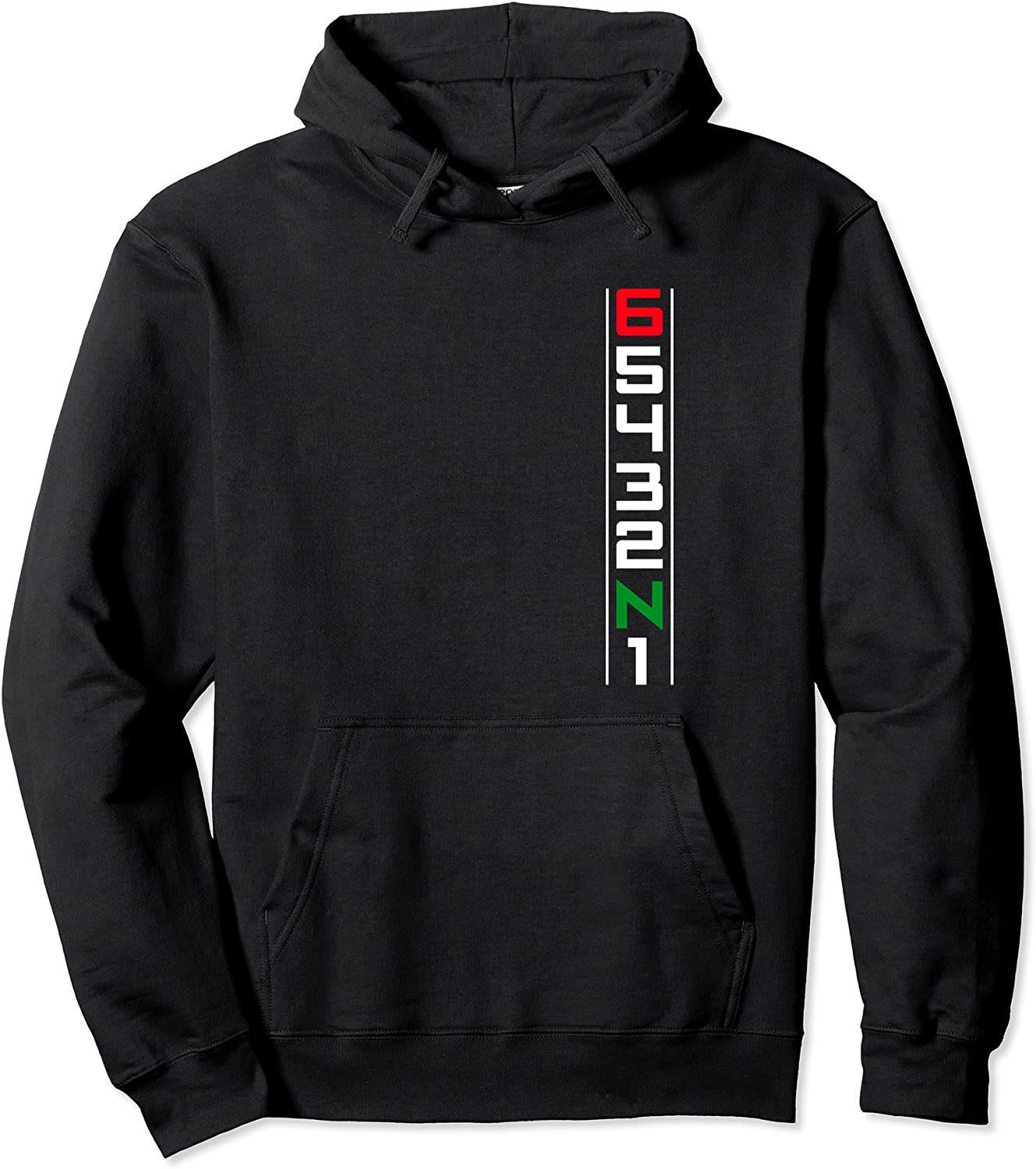 Motorcycle Gear Shift Six Speed One Down Five Up Pullover Hoodie