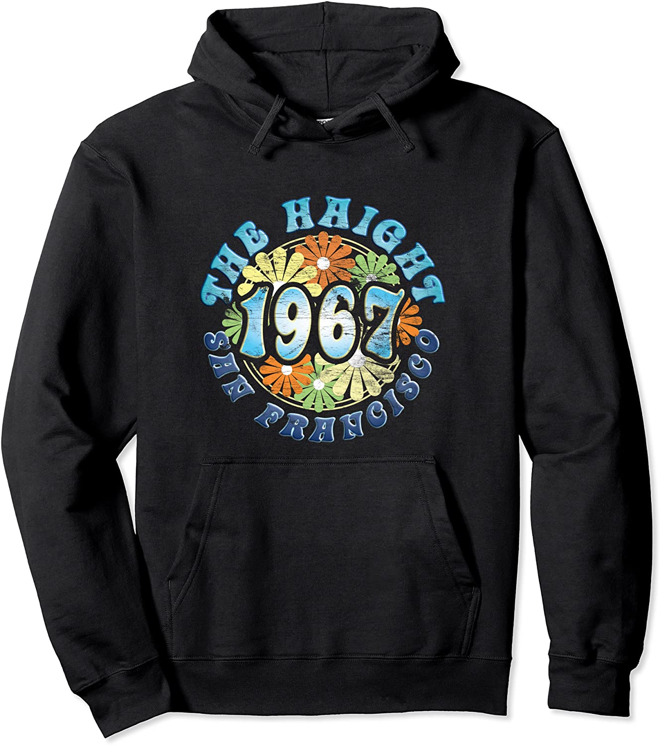 1967 The Haight San Francisco Hippie Pullover Hoodie