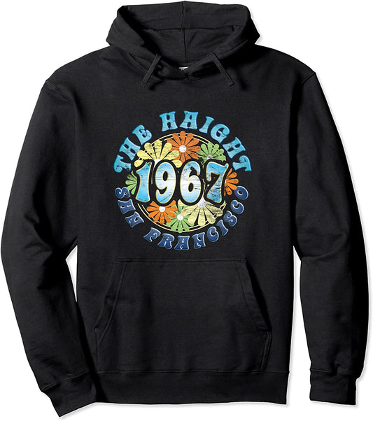 1967 The Haight San Francisco Hippie Pullover Hoodie