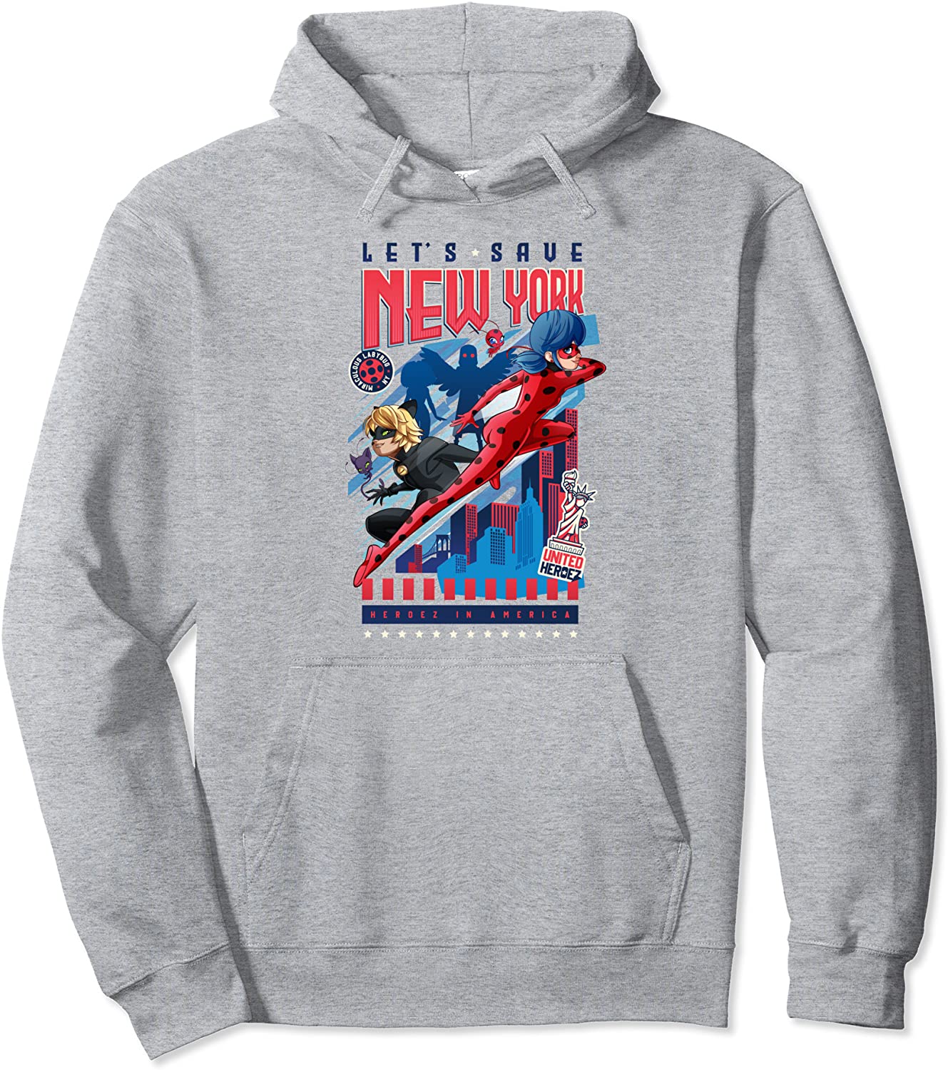 Miraculous Ladybug and Cat Noir Save New-York Pullover Hoodie