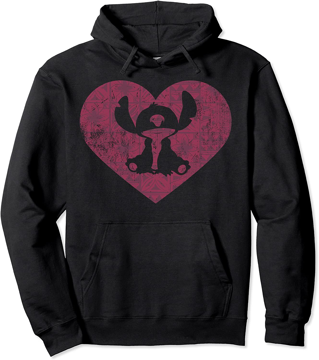 Disney Lilo Stitch Valentines Day Heart Stitch Pullover Hoodie