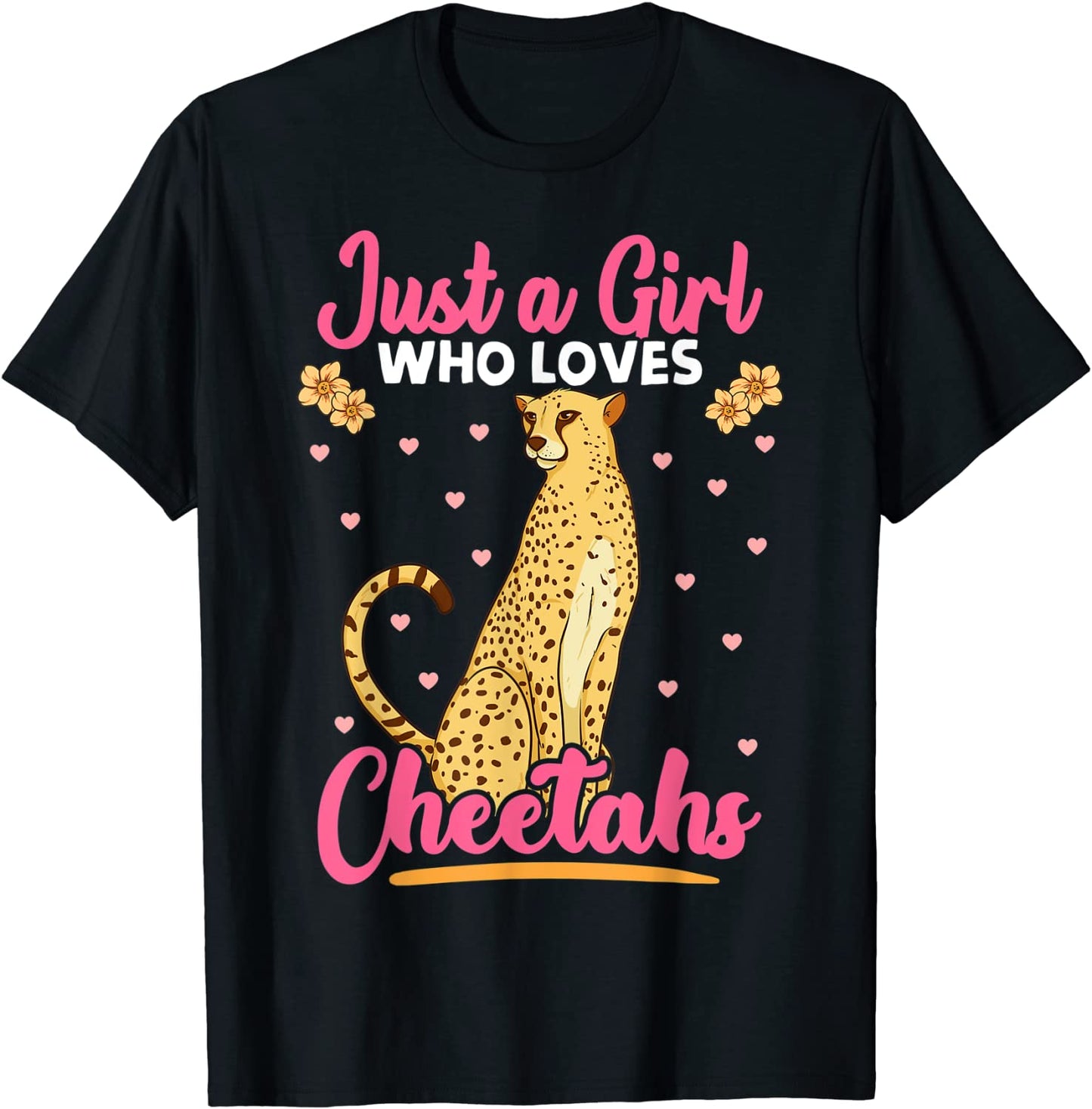 Just A Girl Who Loves Cheetahs African Savanna Zookeeper T-Shirt