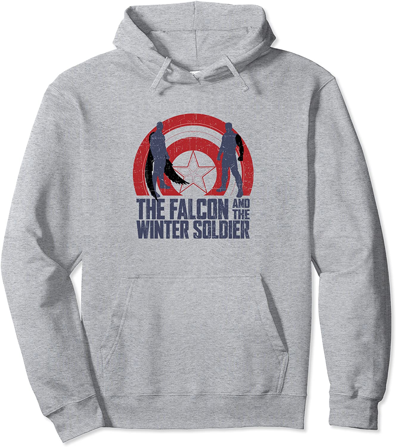 Marvel The Falcon And The Winter Soldier Silhouettes Logo Pullover Hoodie