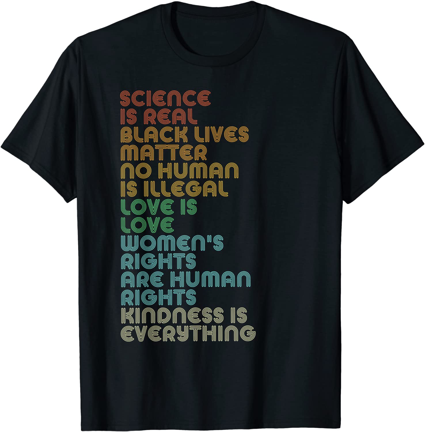 Vintage Retro Science Is Real Black Lives Matter Shirt