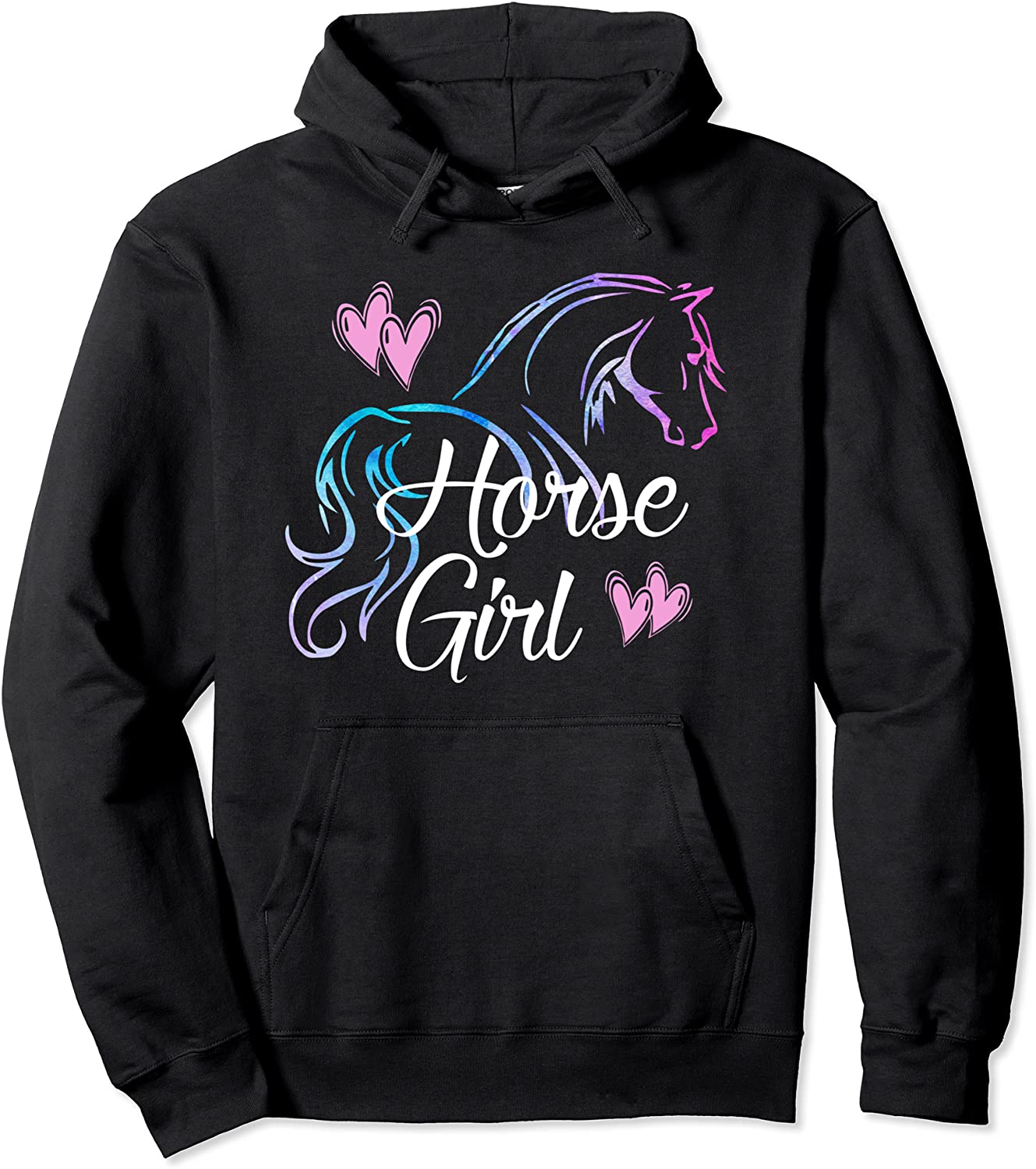HORSE GIRL Gift for Horse Lover Equestrian Rider Teen Women Pullover Hoodie