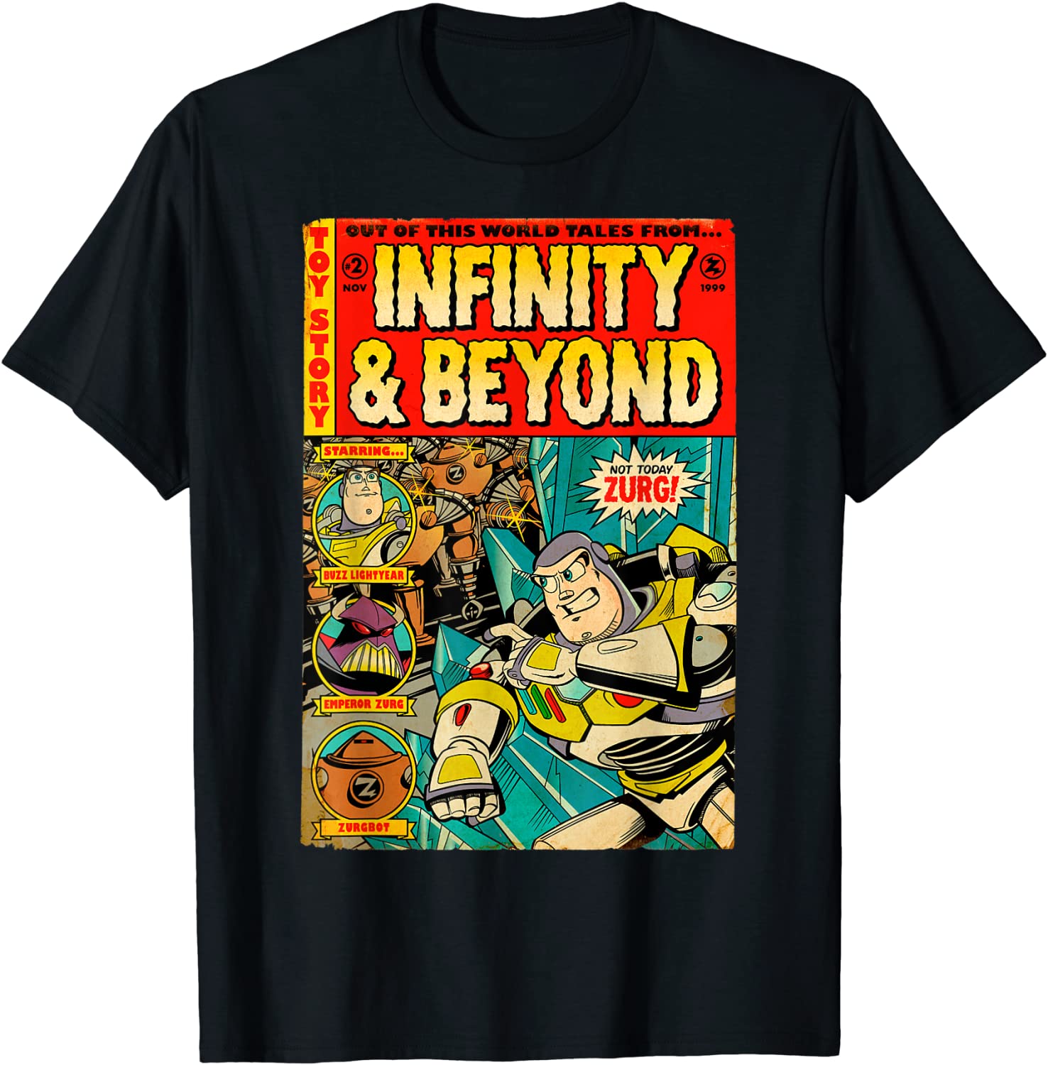Disney Pixar Toy Story Buzz Lightyear Comic Retro T-Shirt T-Shirt